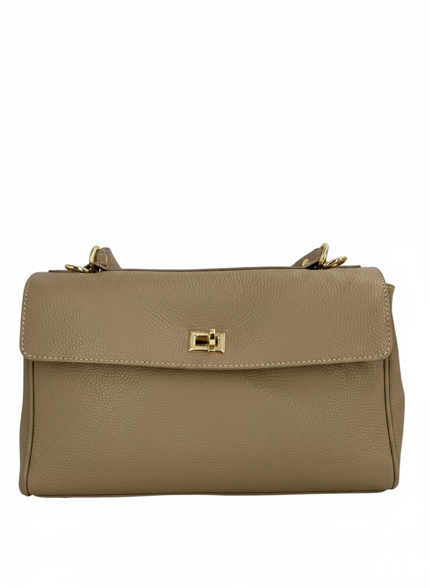 Flore – Damenhandtasche und Umhängetasche aus 100 % hochwertigem italienischen Kalbsleder
