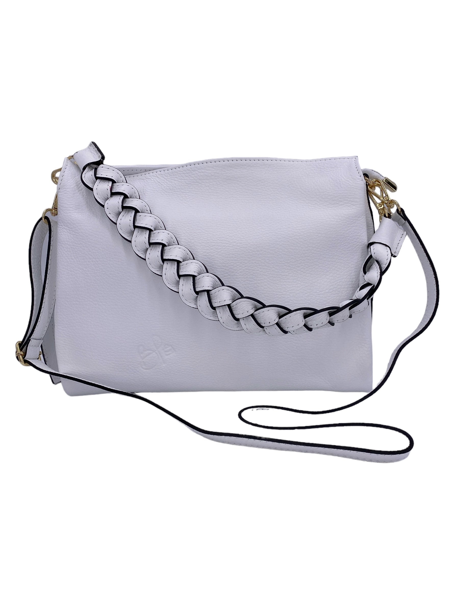 Thais Grande – Women's handbag and shoulder bag in genuine Italian leather with braided handle