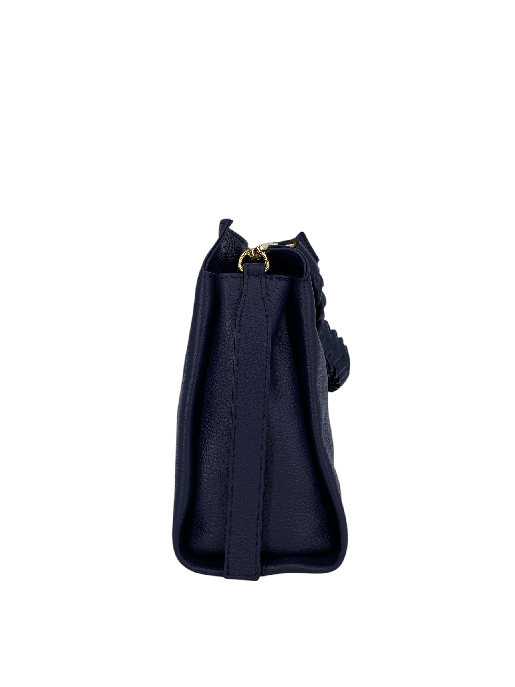 Thais Grande – Women's handbag and shoulder bag in genuine Italian leather with braided handle
