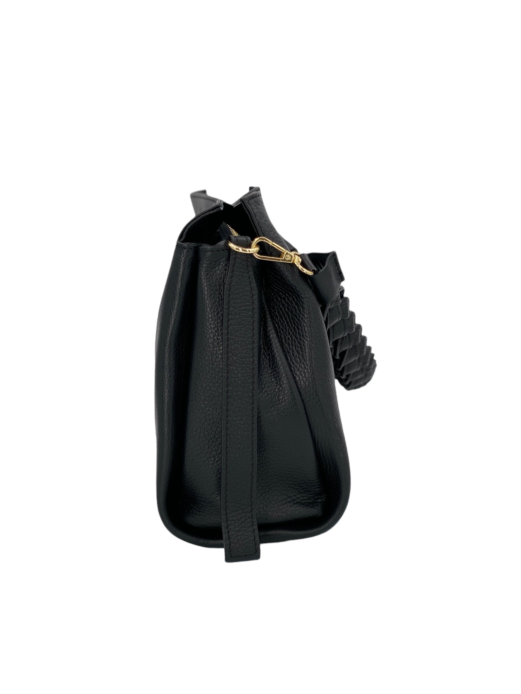 Thais Grande – Women's handbag and shoulder bag in genuine Italian leather with braided handle