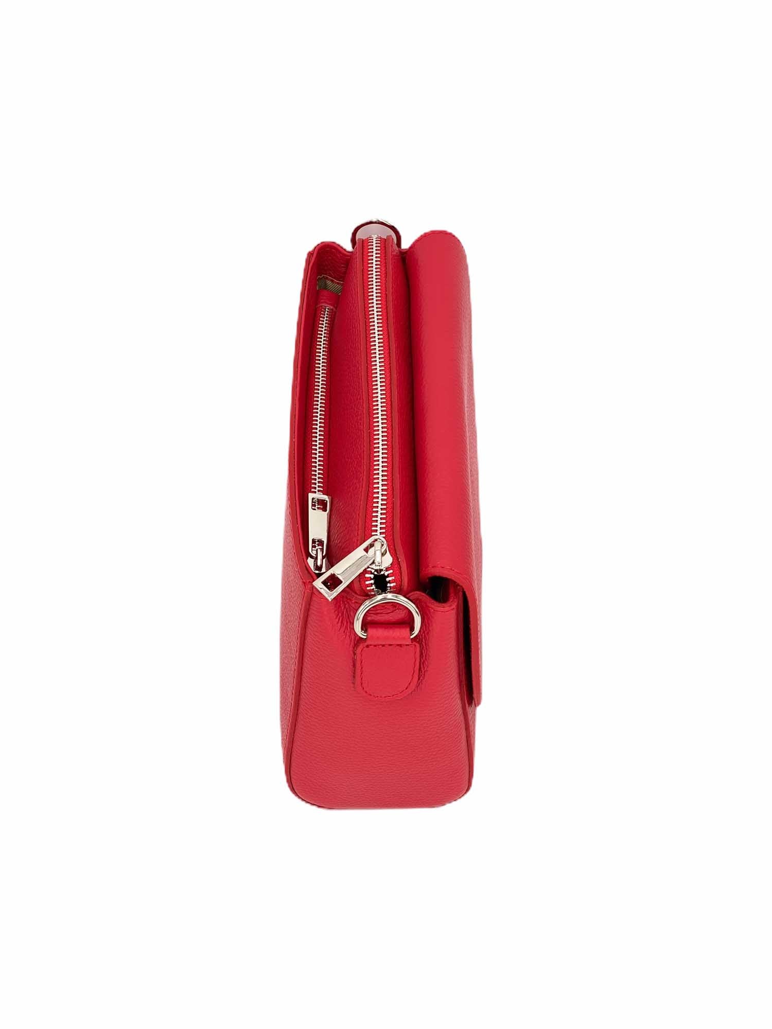 Apolline – Women's shoulder bag in genuine Italian leather with 3 compartments