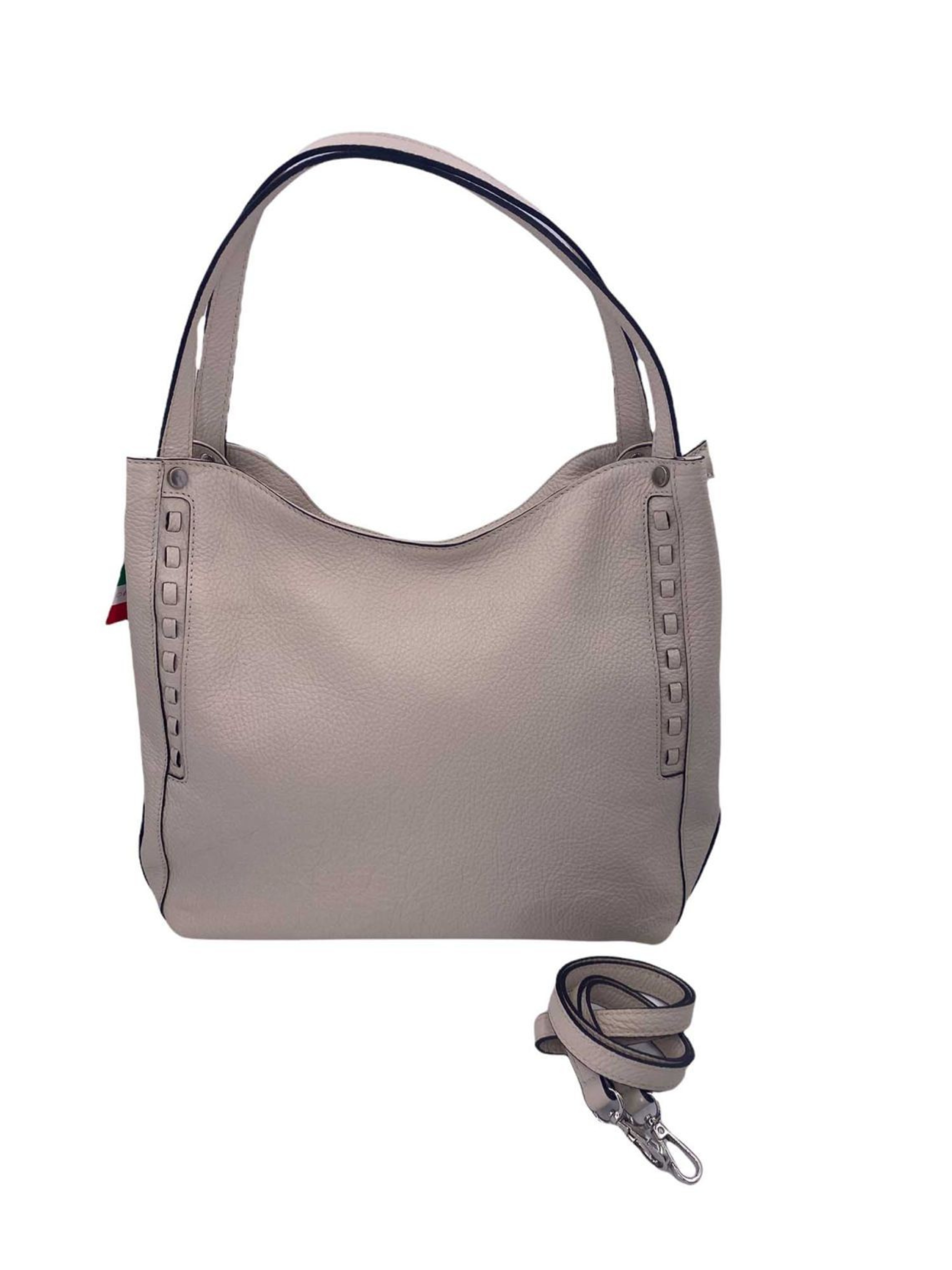 Jade – Damenhandtasche, Schultertasche und Crossbody-Tasche aus echtem italienischen Leder mit Doppelgriffen und Mehrzwecktaschen