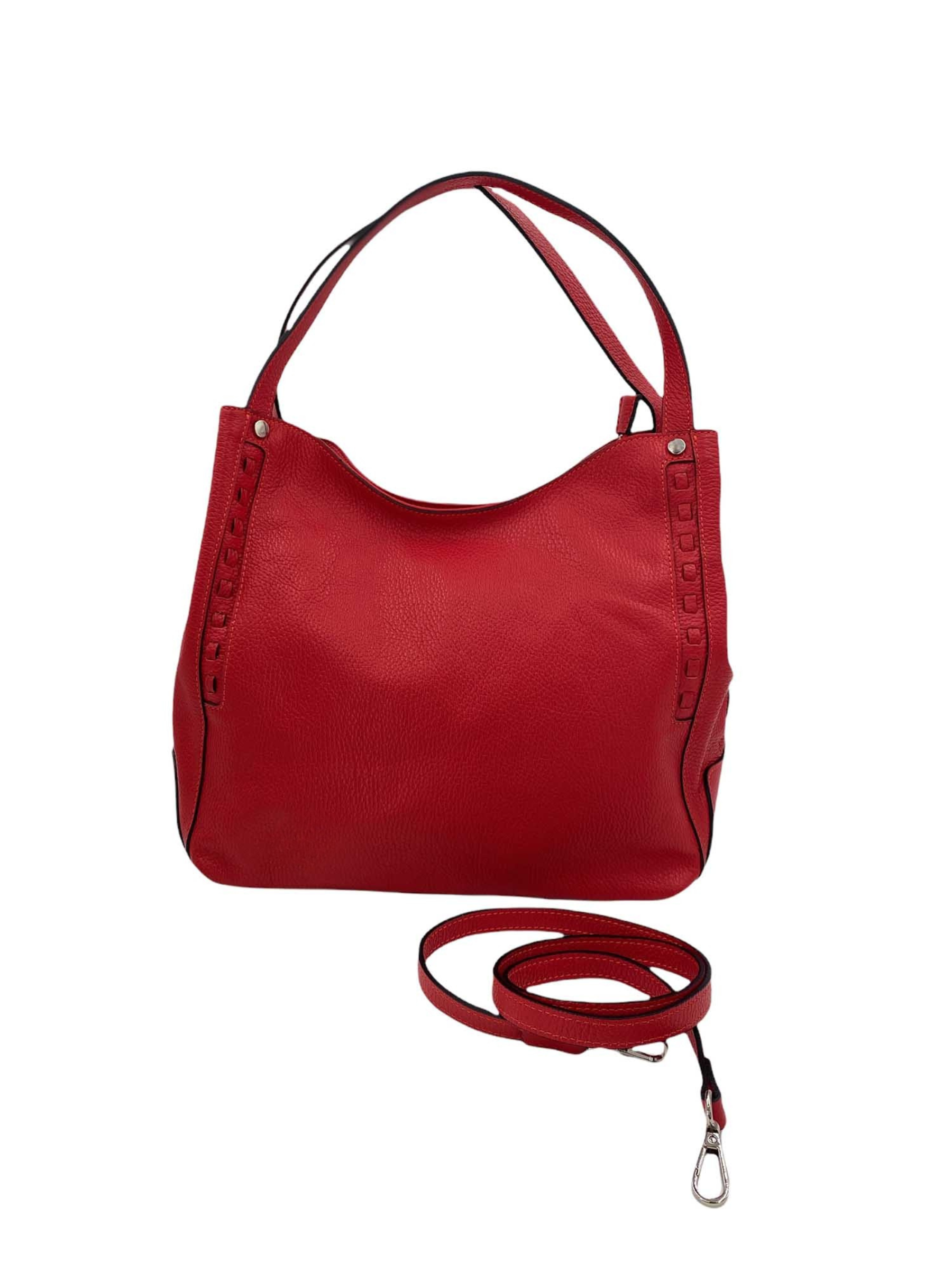 Jade – Damenhandtasche, Schultertasche und Crossbody-Tasche aus echtem italienischen Leder mit Doppelgriffen und Mehrzwecktaschen