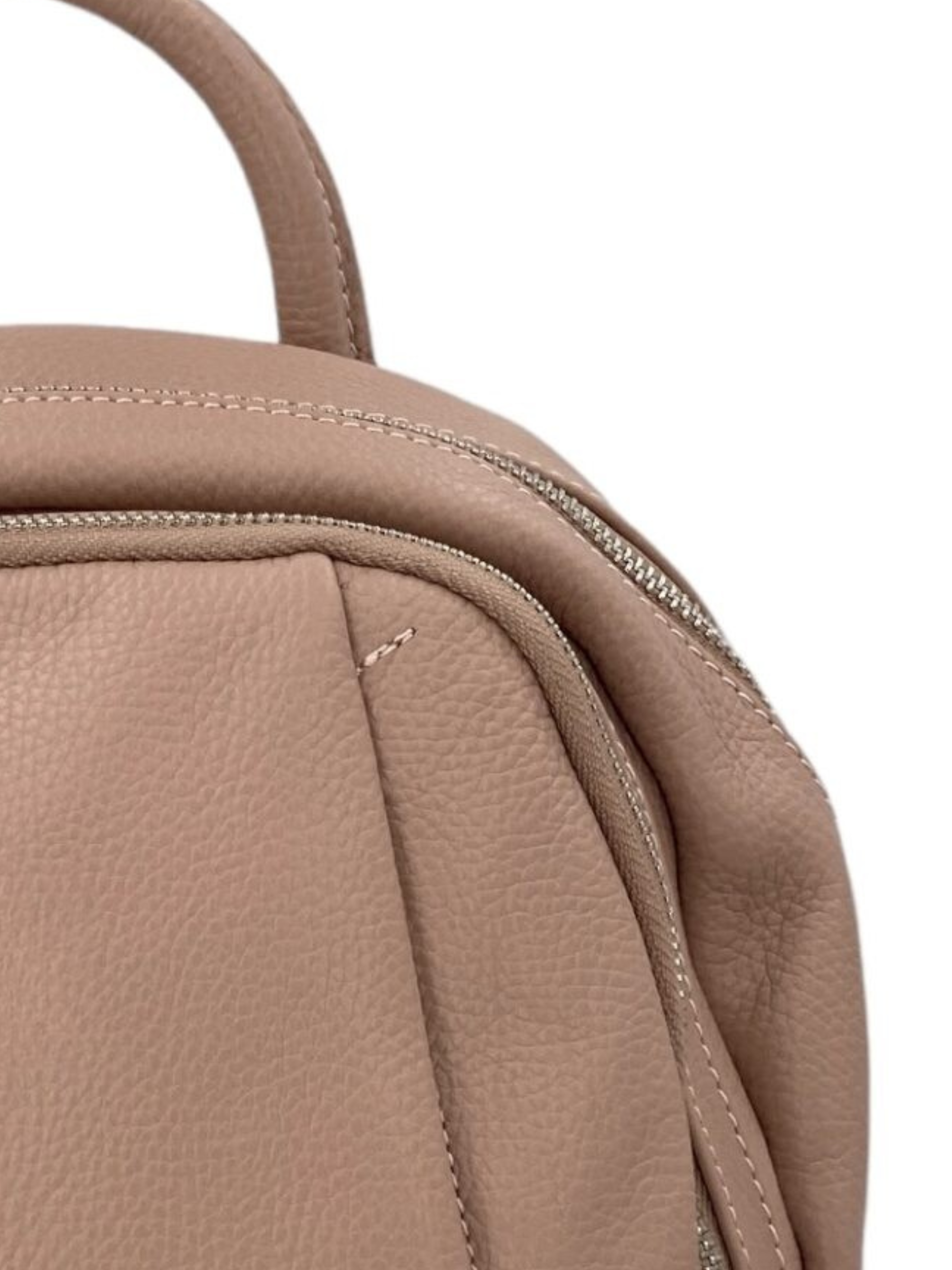 Jolie – Women's backpack in genuine hammered Italian leather with double compartment and multifunctional pockets