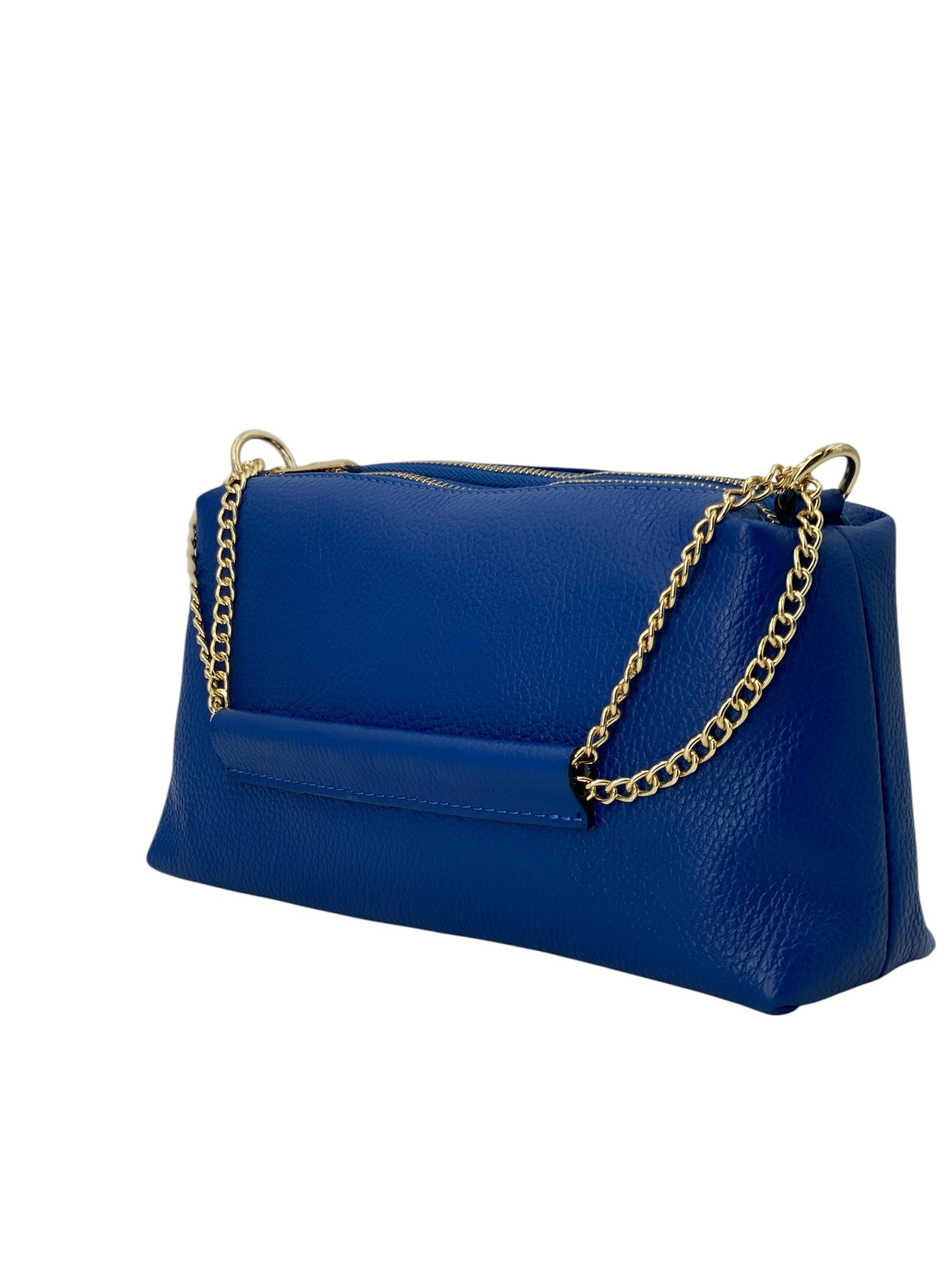 Giselle – Damenhandtasche und Umhängetasche aus echtem italienischen Leder mit Goldkette