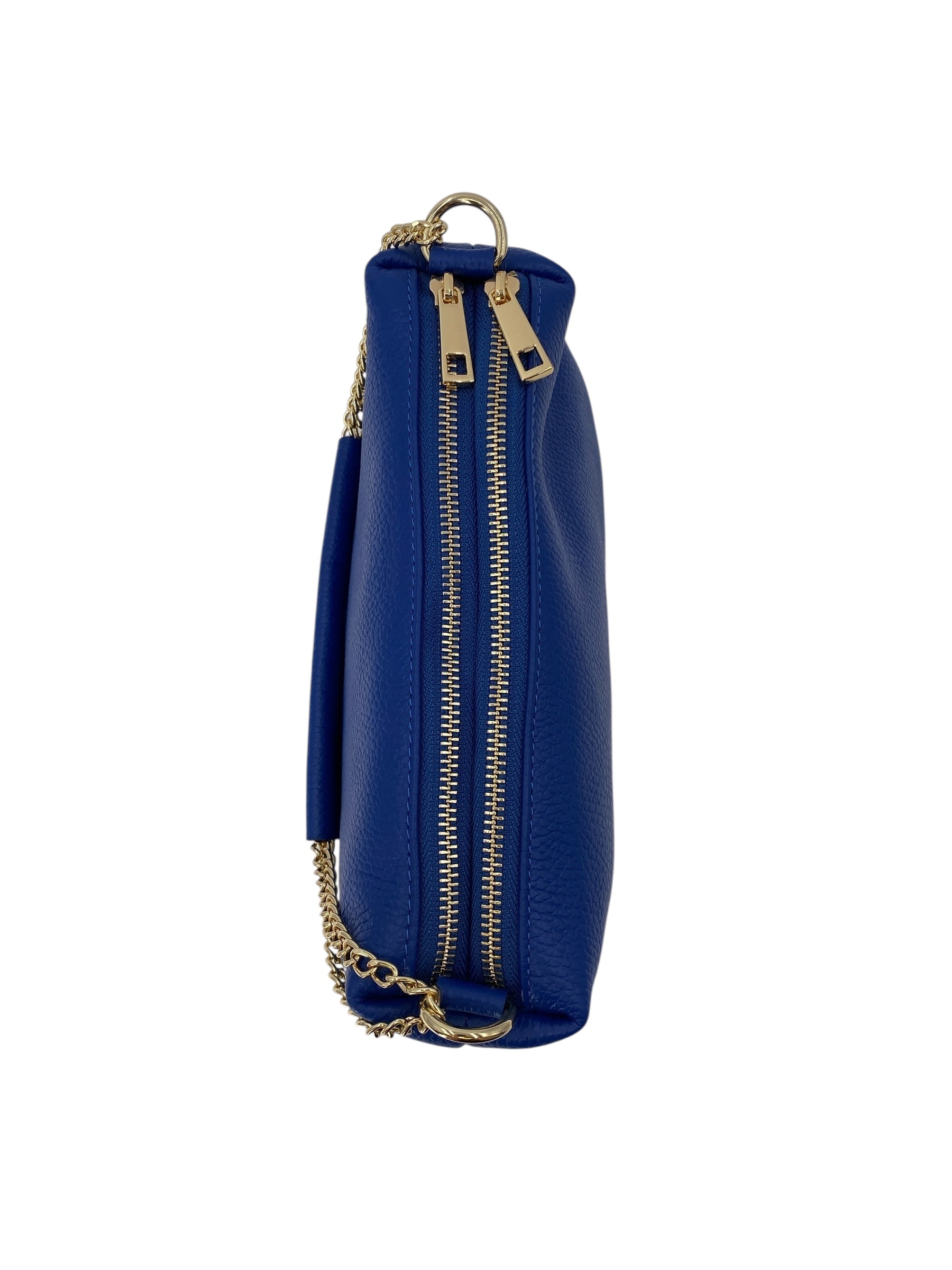 Giselle – Damenhandtasche und Umhängetasche aus echtem italienischen Leder mit Goldkette