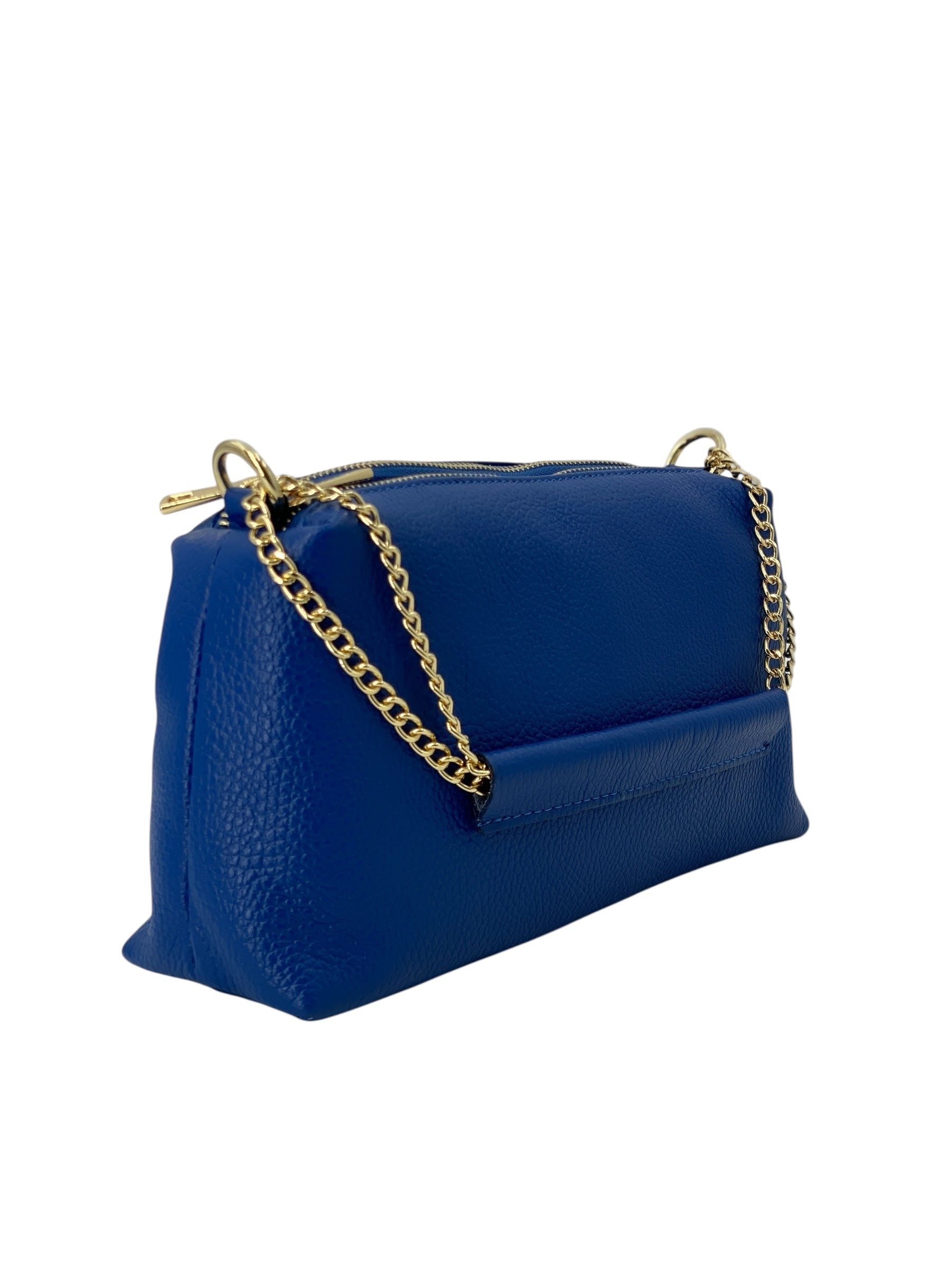 Giselle – Damenhandtasche und Umhängetasche aus echtem italienischen Leder mit Goldkette