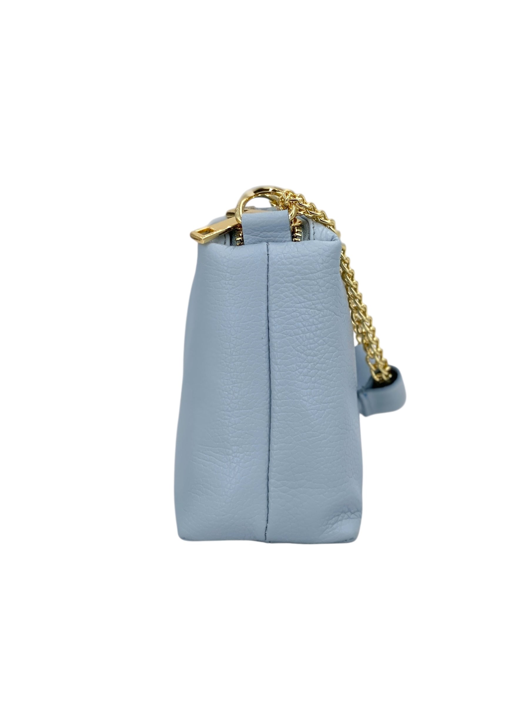 Giselle – Damenhandtasche und Umhängetasche aus echtem italienischen Leder mit Goldkette