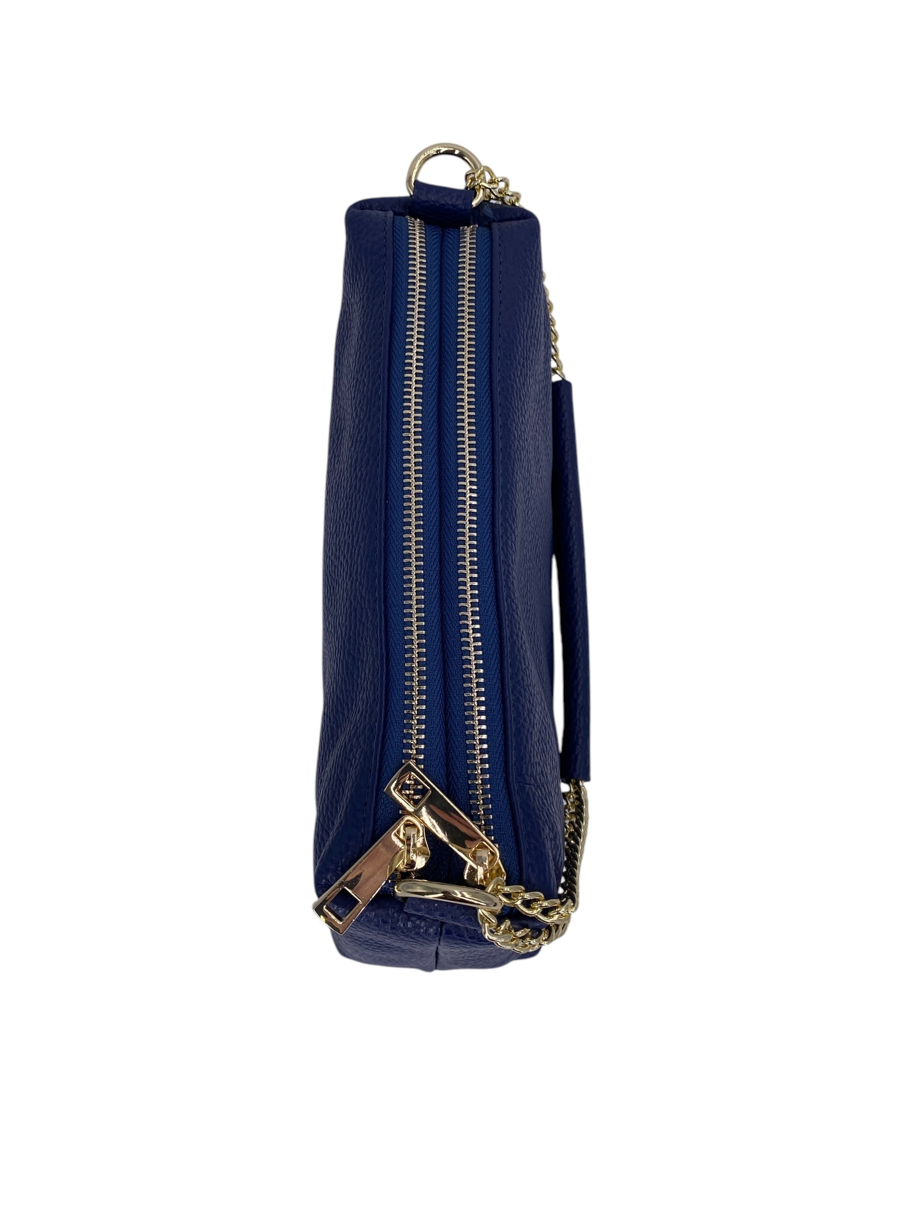 Giselle – Damenhandtasche und Umhängetasche aus echtem italienischen Leder mit Goldkette