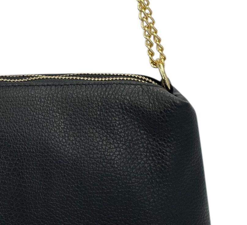Giselle – Damenhandtasche und Umhängetasche aus echtem italienischen Leder mit Goldkette