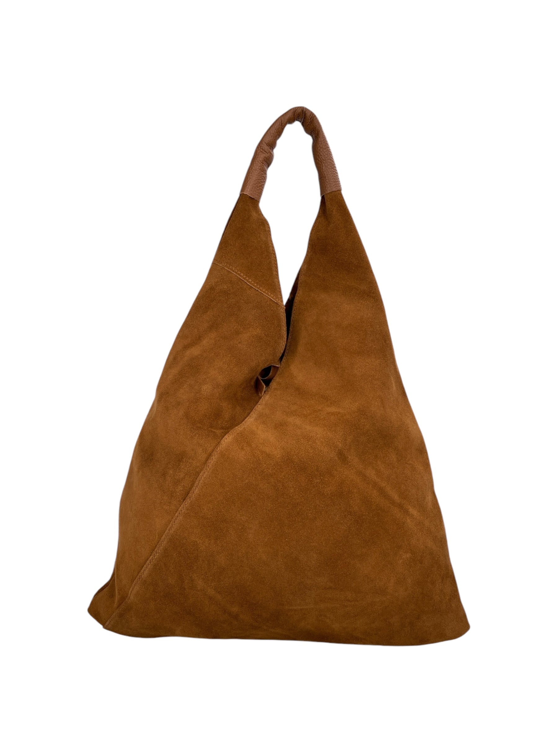Gabrielle – Women's shoulder bag in genuine Italian leather with matching mini pouch