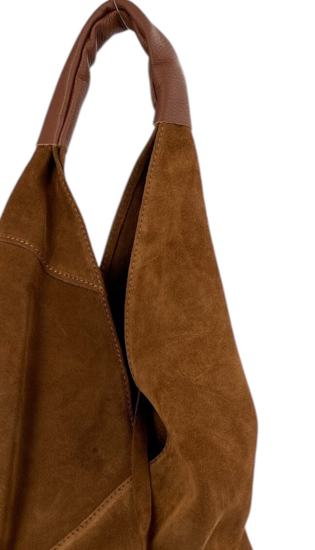 Gabrielle – Women's shoulder bag in genuine Italian leather with matching mini pouch