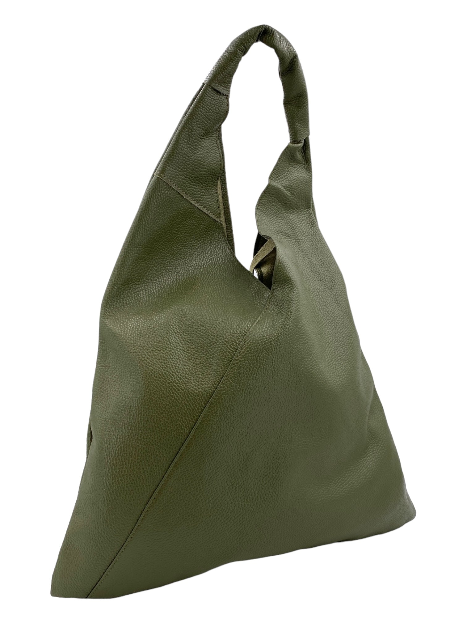 Gabrielle – Women's shoulder bag in genuine Italian leather with matching mini pouch