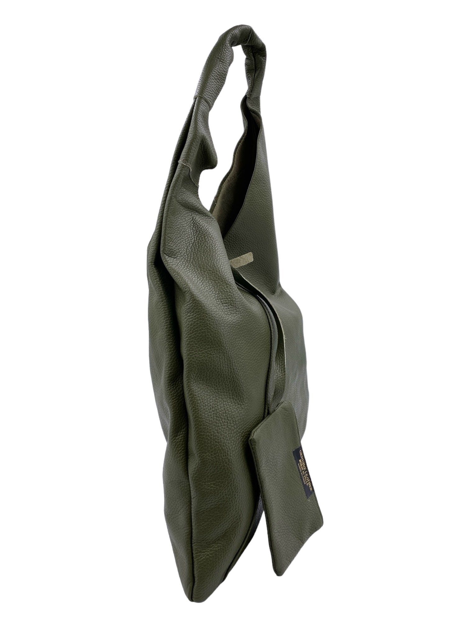Gabrielle – Women's shoulder bag in genuine Italian leather with matching mini pouch
