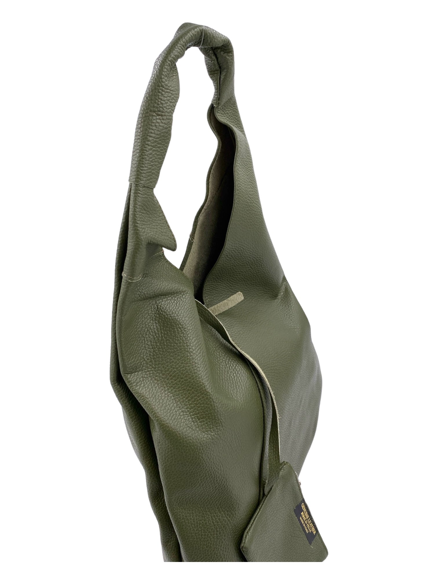 Gabrielle – Women's shoulder bag in genuine Italian leather with matching mini pouch