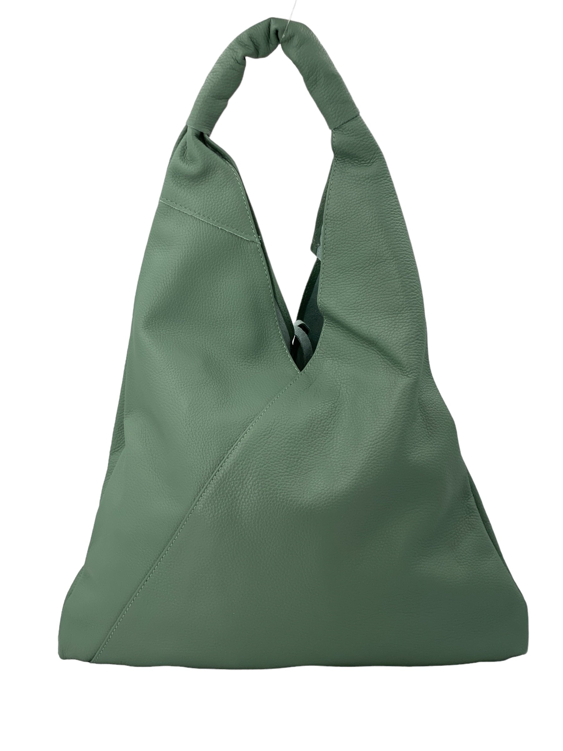 Gabrielle – Women's shoulder bag in genuine Italian leather with matching mini pouch