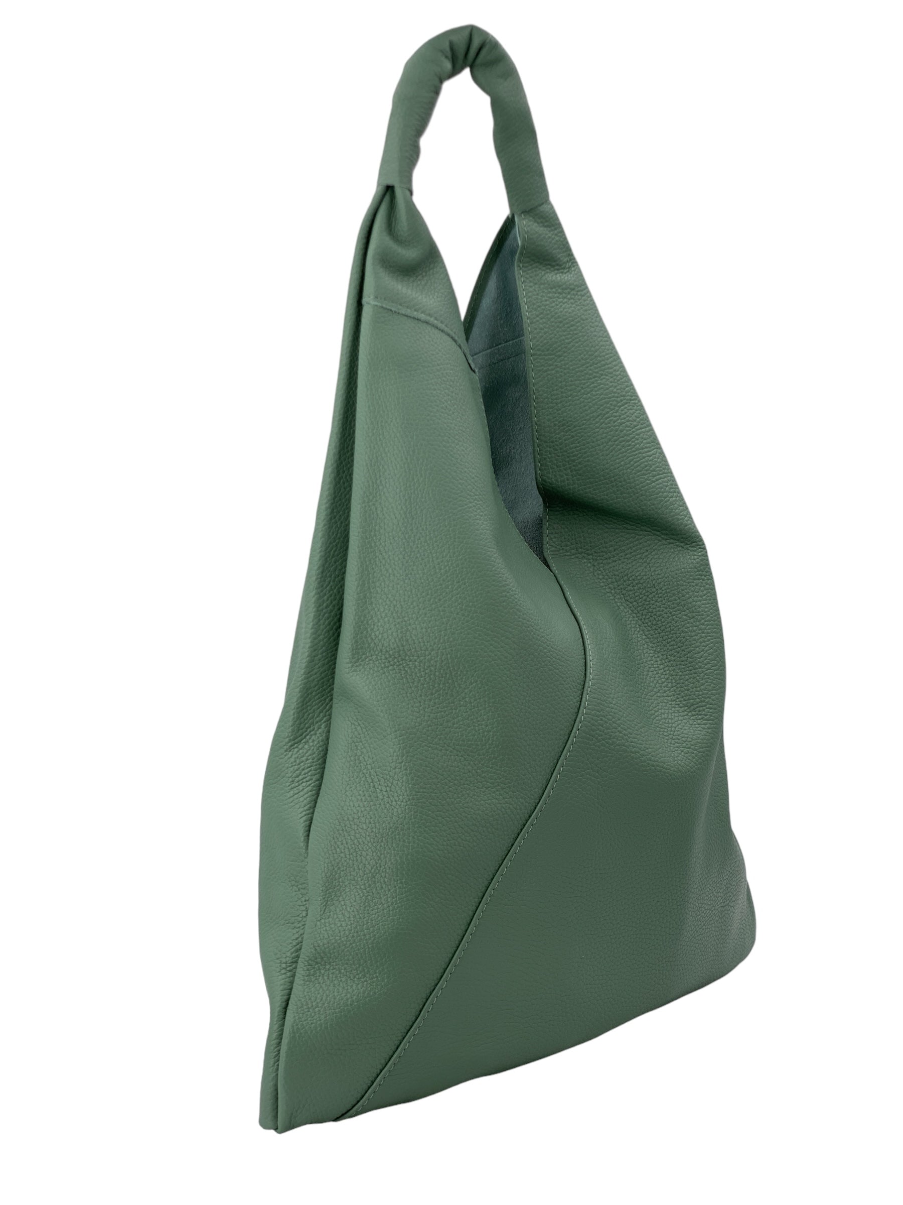 Gabrielle – Women's shoulder bag in genuine Italian leather with matching mini pouch
