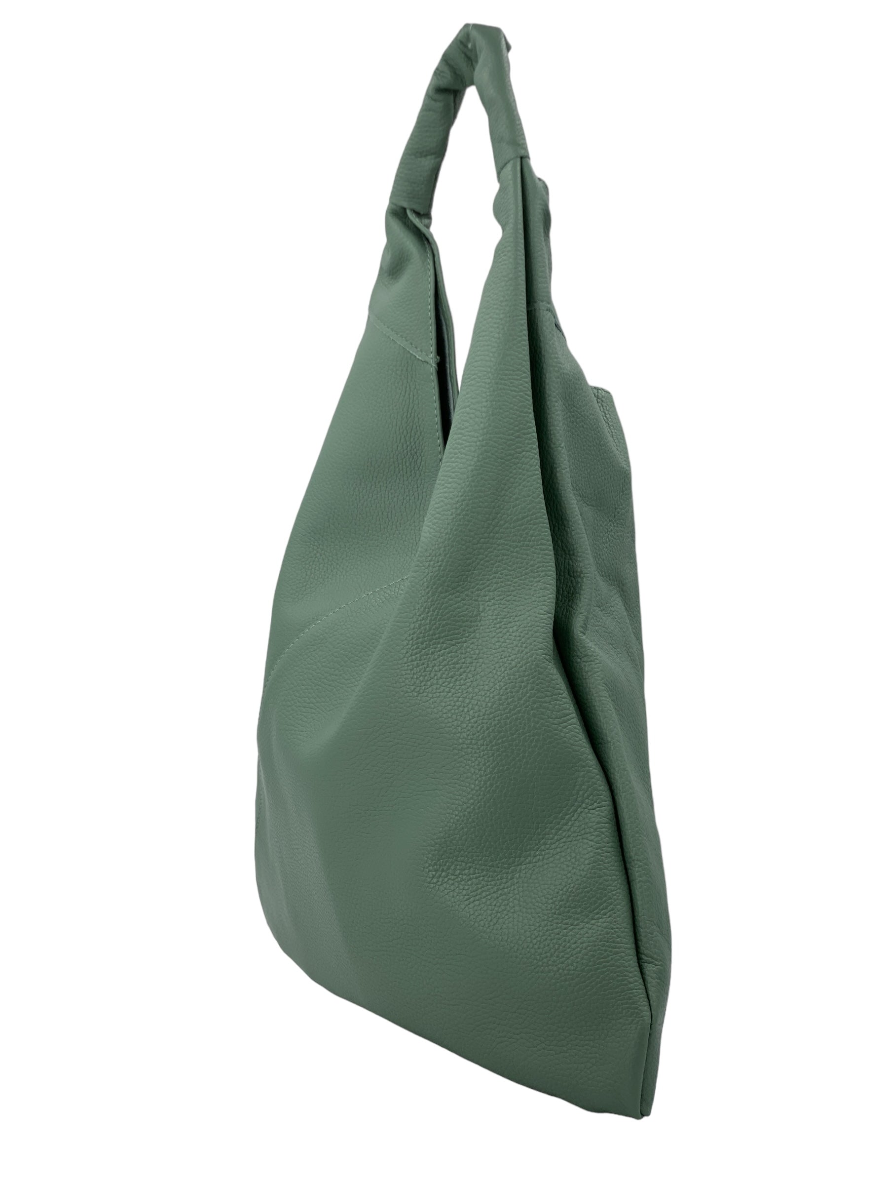 Gabrielle – Women's shoulder bag in genuine Italian leather with matching mini pouch