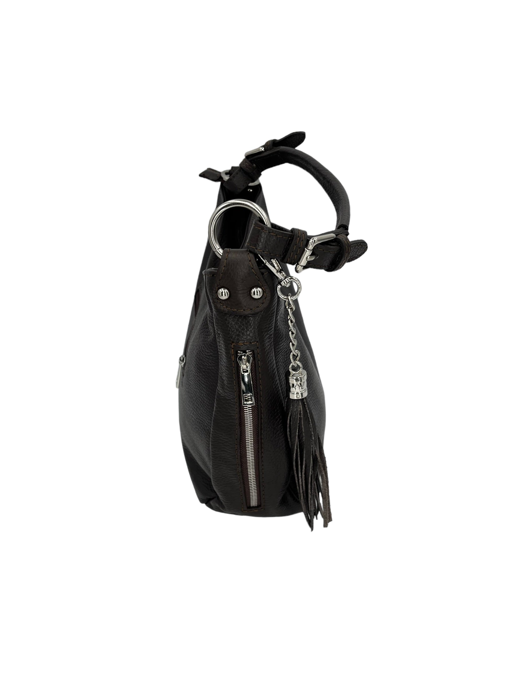 Jeanne – Women's shoulder and crossbody bag in genuine Italian leather