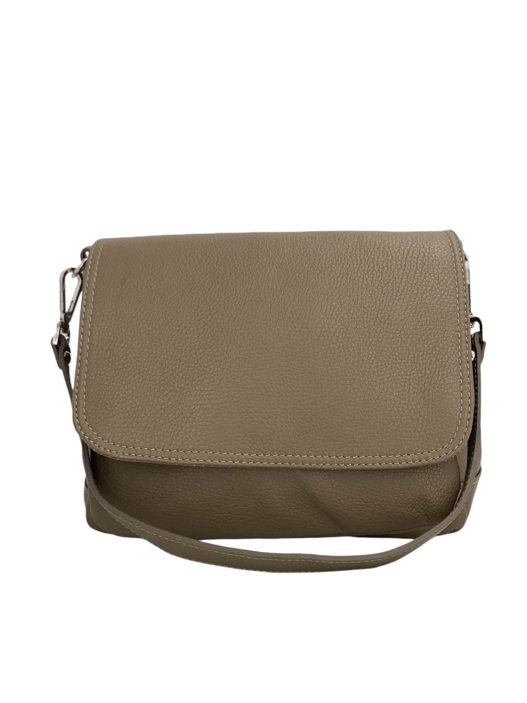 Eudoxie – Damen-Umhängetasche aus echtem italienischem Leder mit multifunktionalen Taschen