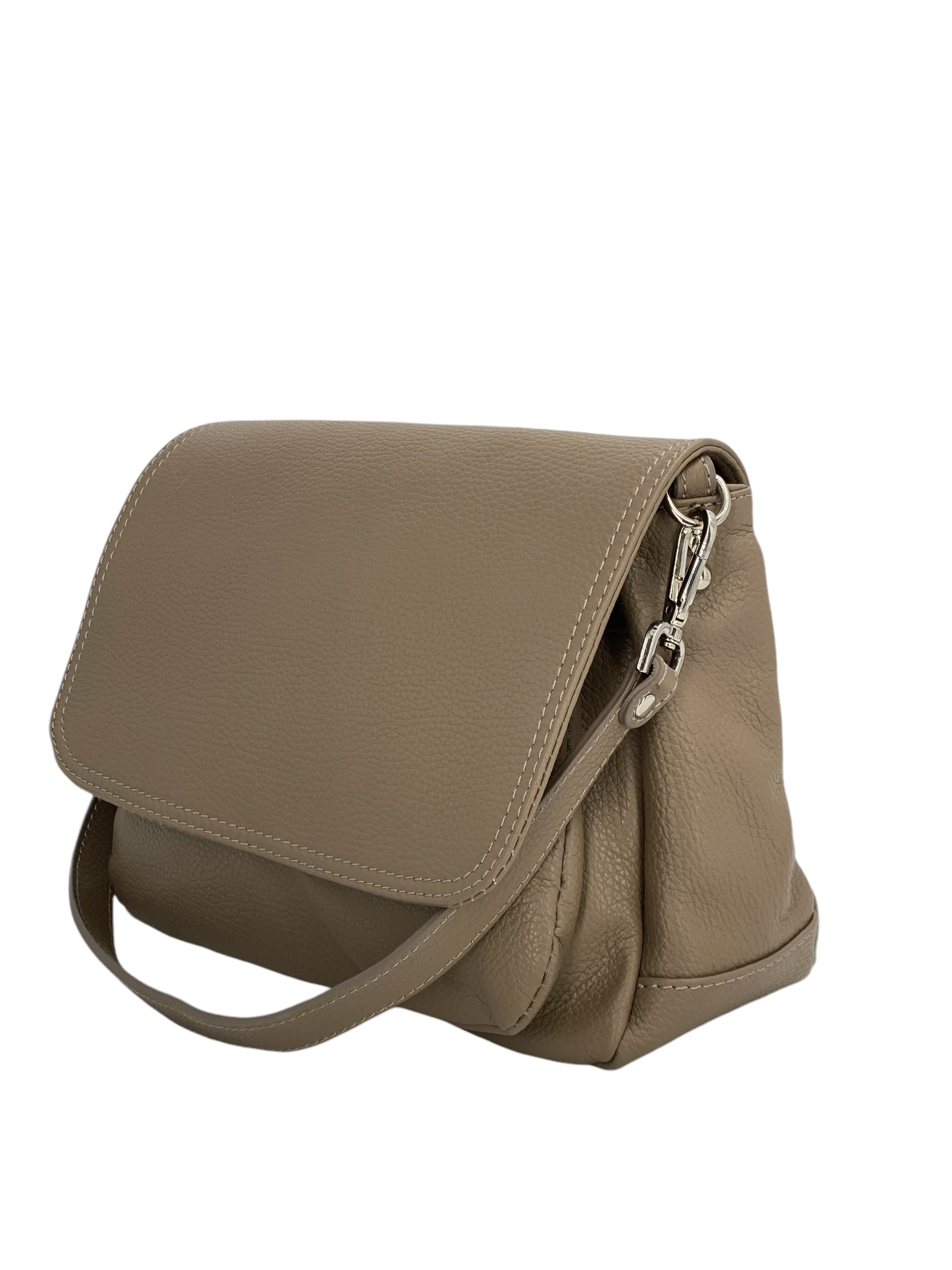 Eudoxie – Damen-Umhängetasche aus echtem italienischem Leder mit multifunktionalen Taschen