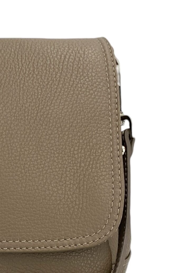 Eudoxie – Damen-Umhängetasche aus echtem italienischem Leder mit multifunktionalen Taschen