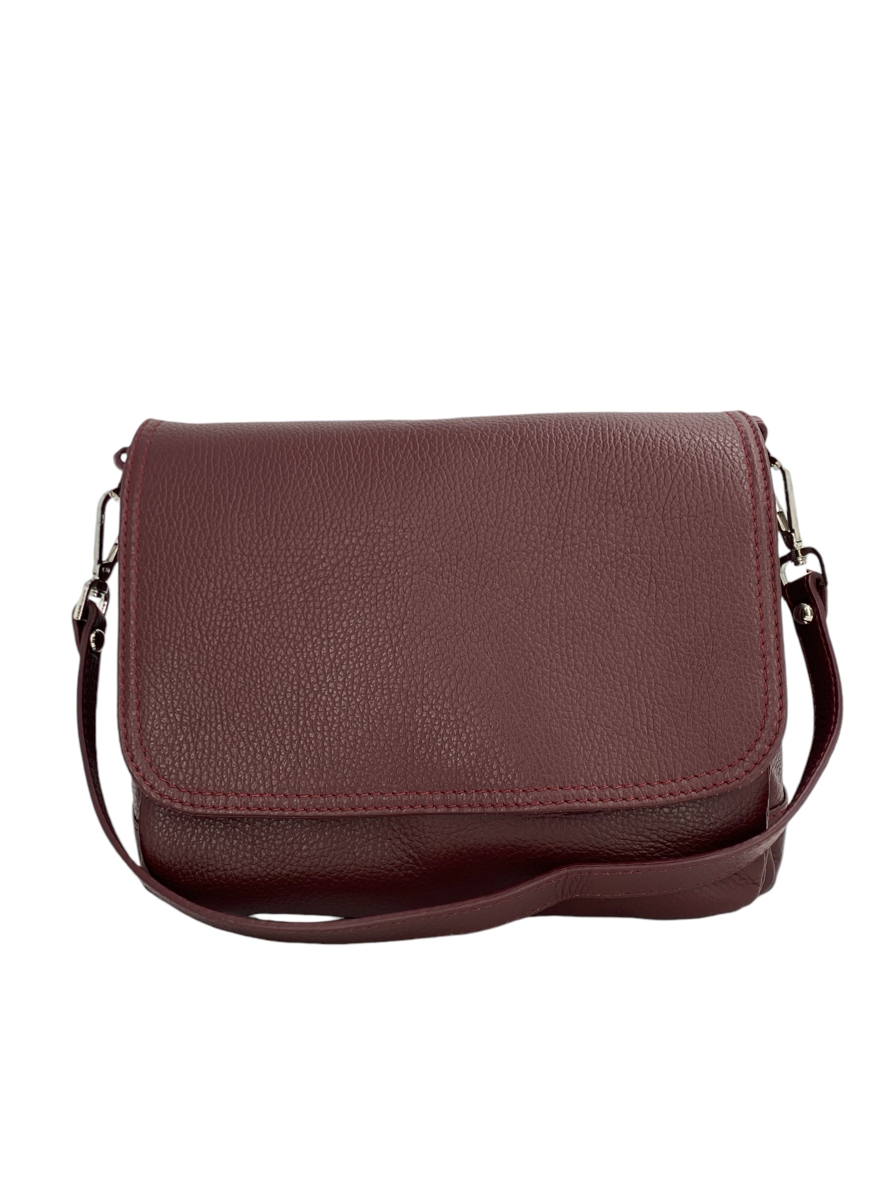 Eudoxie – Damen-Umhängetasche aus echtem italienischem Leder mit multifunktionalen Taschen