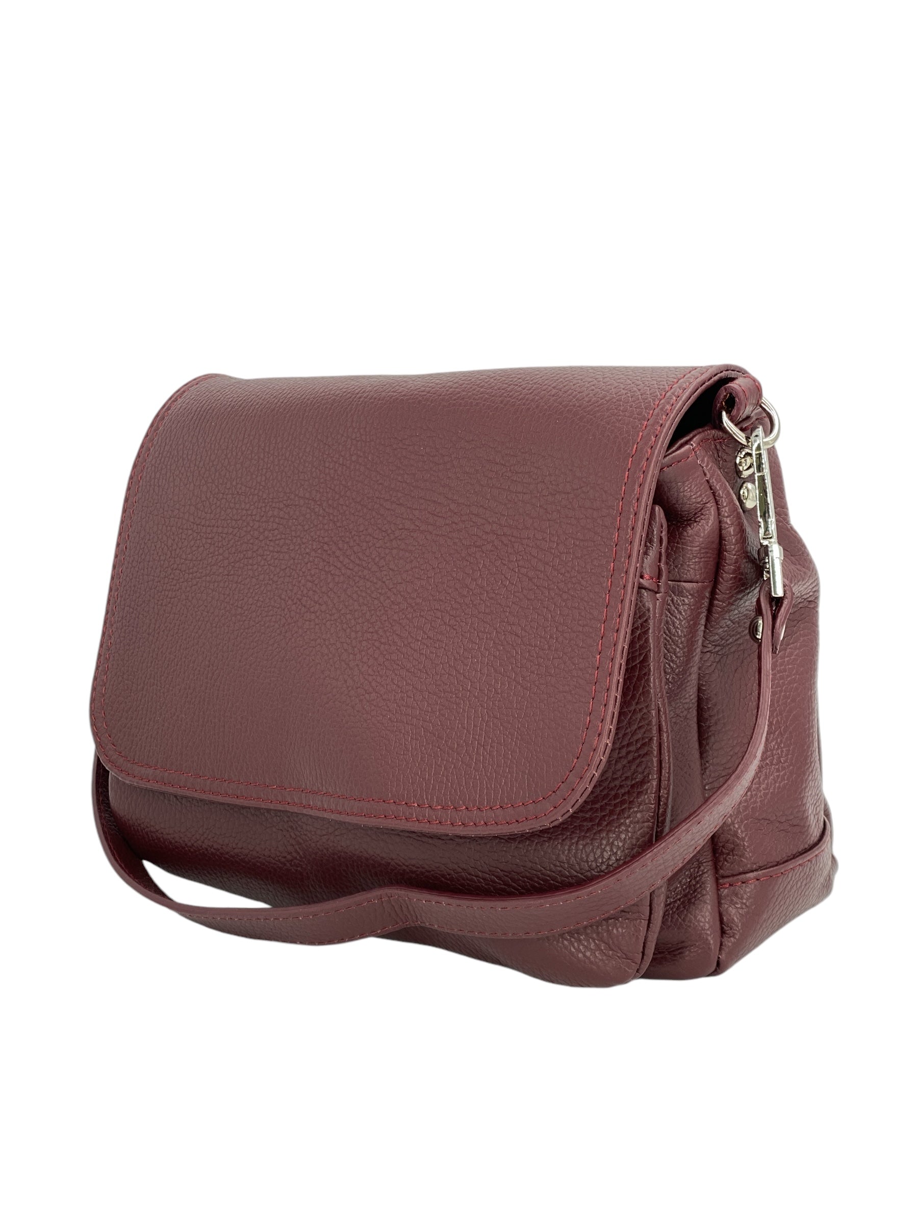 Eudoxie – Damen-Umhängetasche aus echtem italienischem Leder mit multifunktionalen Taschen