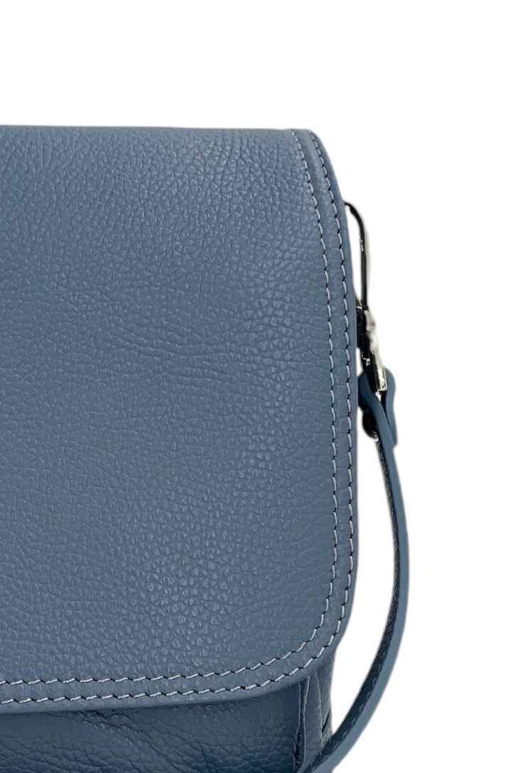 Eudoxie – Damen-Umhängetasche aus echtem italienischem Leder mit multifunktionalen Taschen