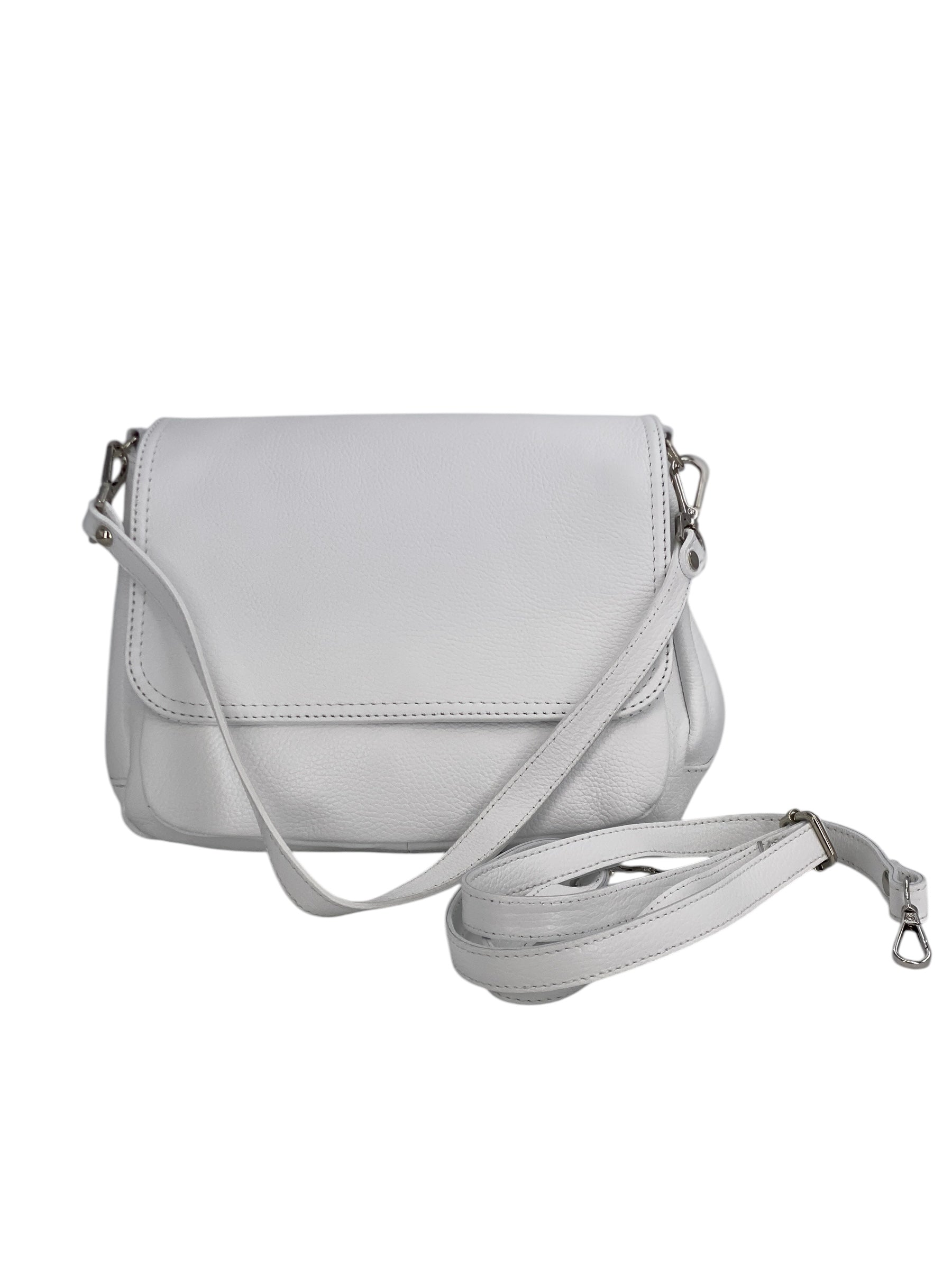 Eudoxie – Damen-Umhängetasche aus echtem italienischem Leder mit multifunktionalen Taschen
