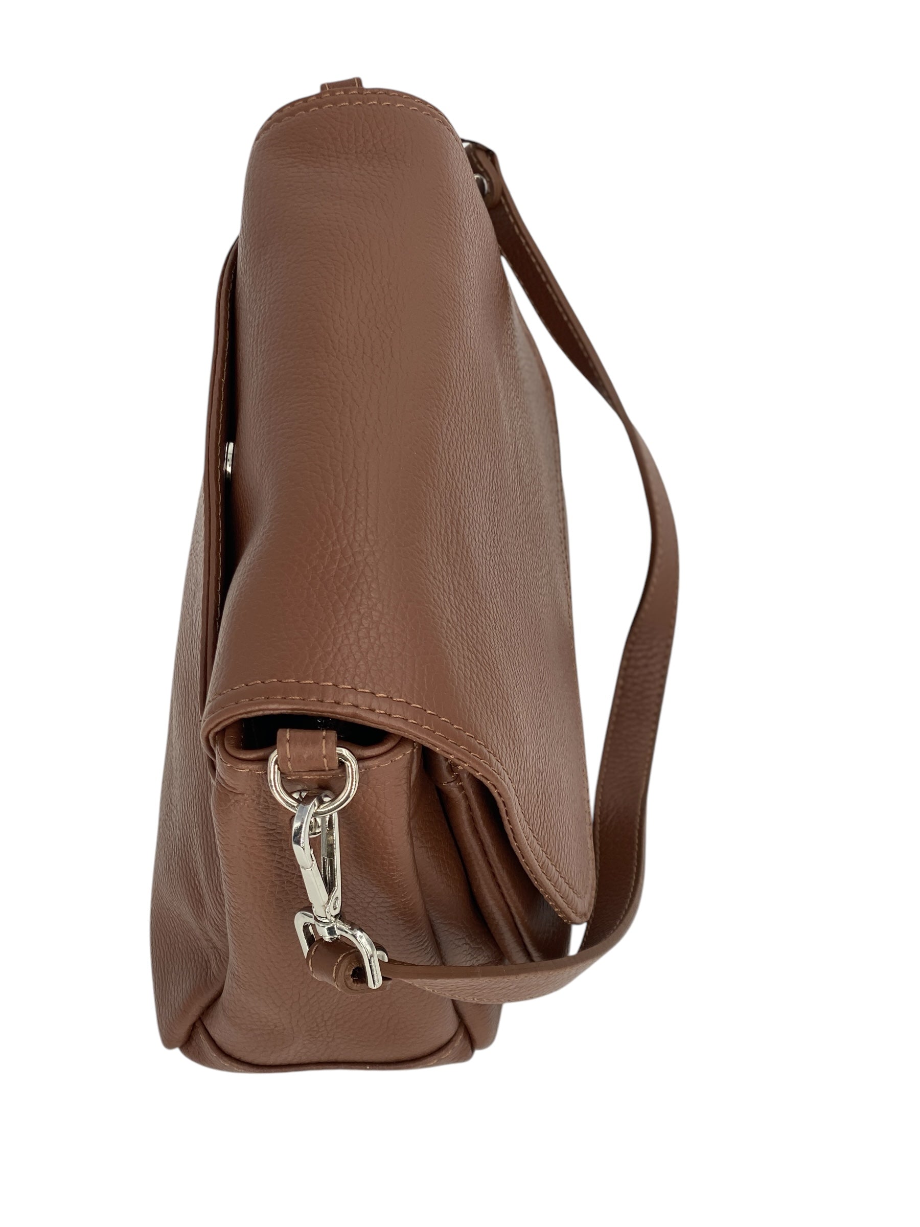 Eudoxie – Damen-Umhängetasche aus echtem italienischem Leder mit multifunktionalen Taschen