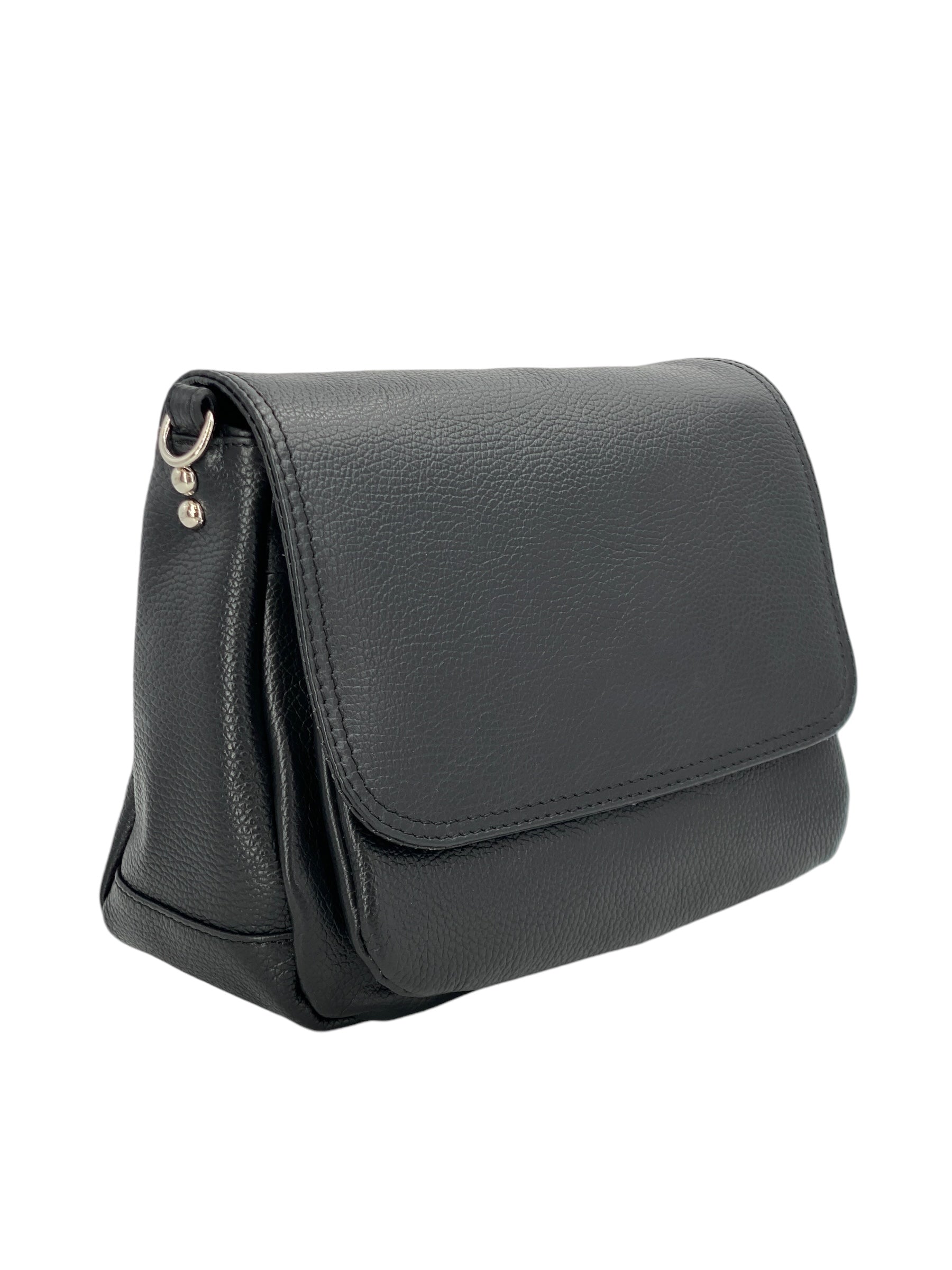 Eudoxie – Damen-Umhängetasche aus echtem italienischem Leder mit multifunktionalen Taschen