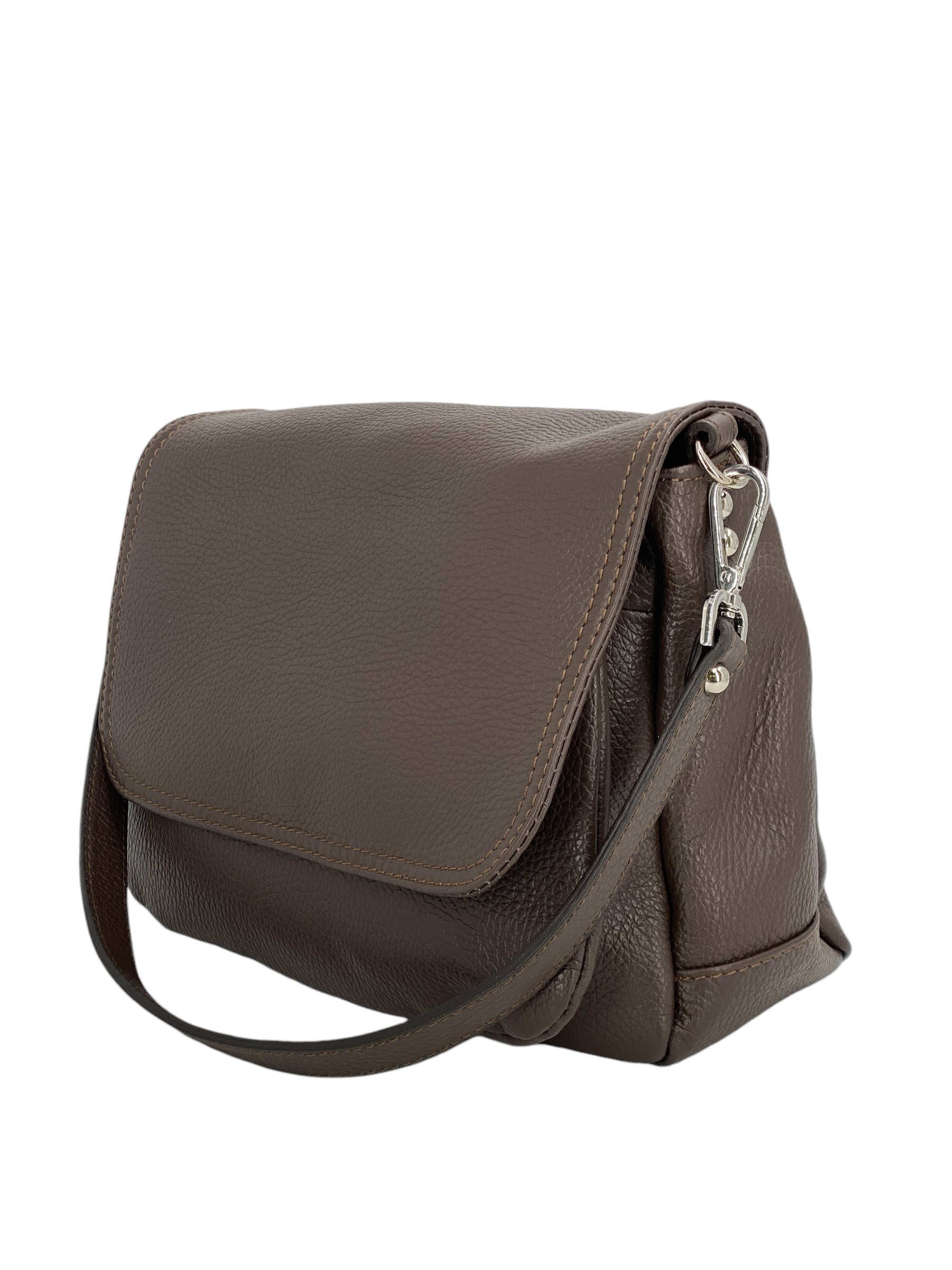 Eudoxie – Damen-Umhängetasche aus echtem italienischem Leder mit multifunktionalen Taschen