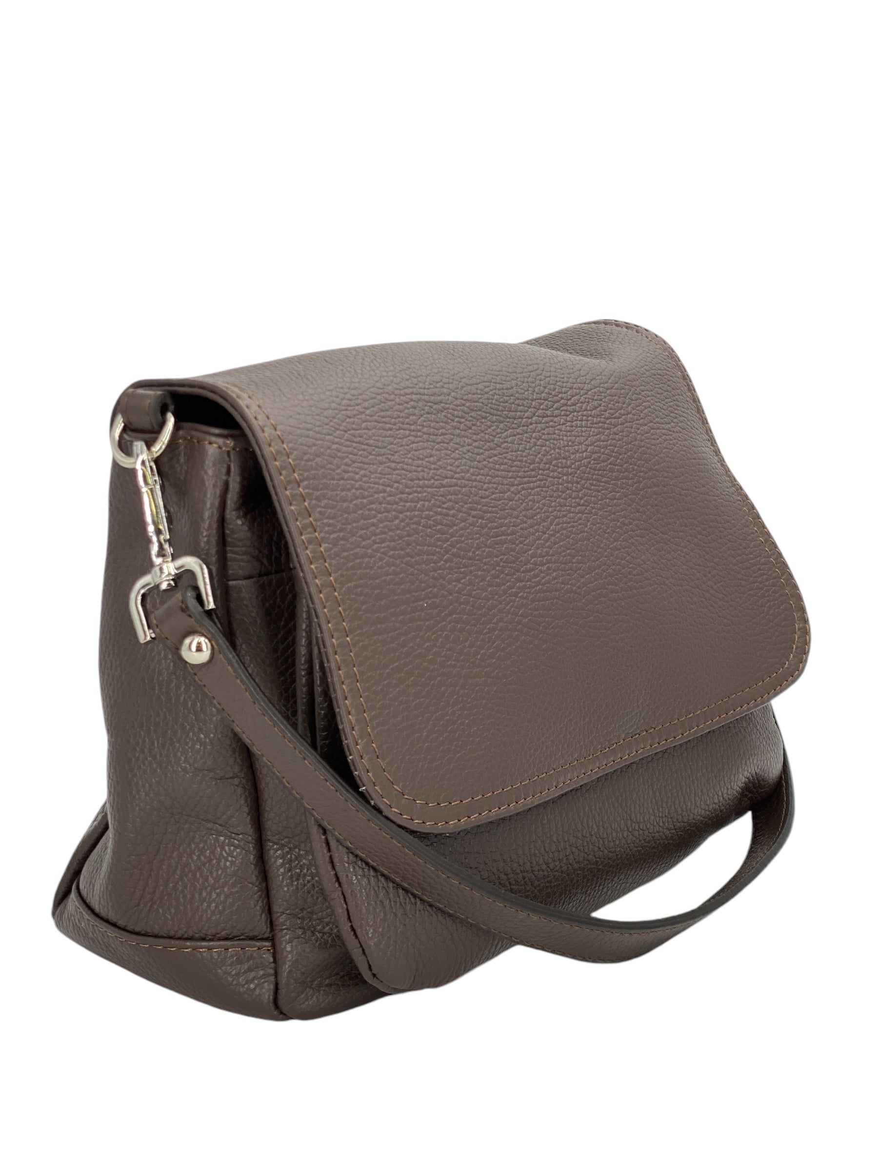 Eudoxie – Damen-Umhängetasche aus echtem italienischem Leder mit multifunktionalen Taschen