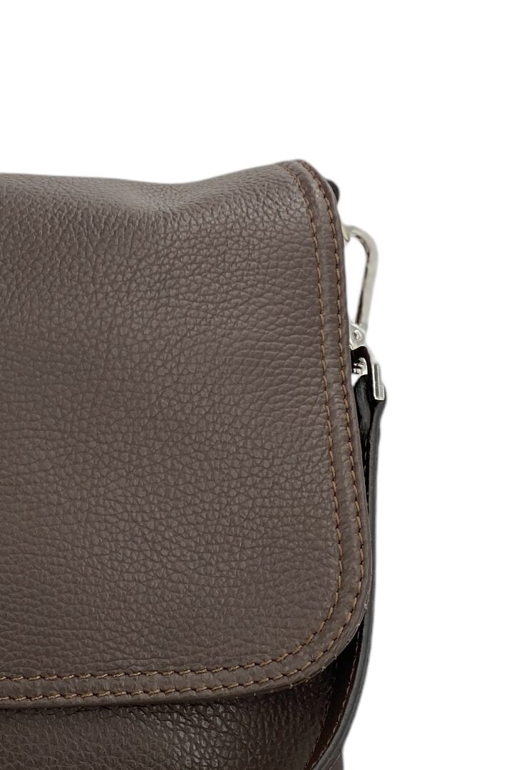 Eudoxie – Damen-Umhängetasche aus echtem italienischem Leder mit multifunktionalen Taschen