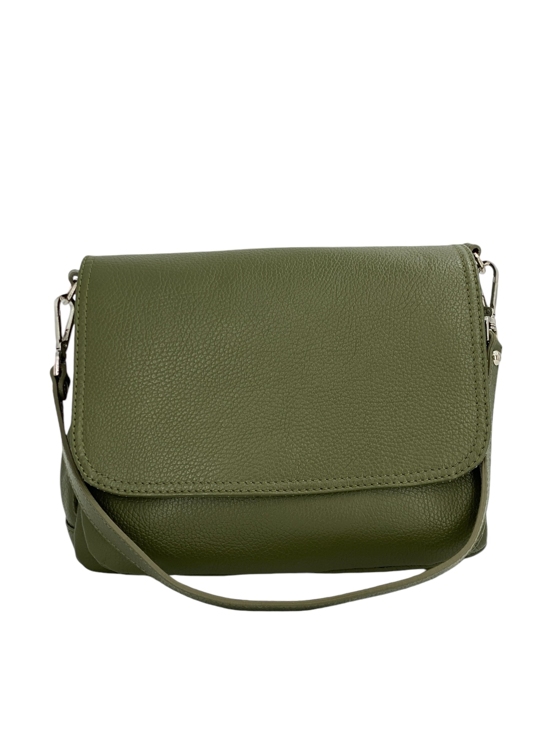 Eudoxie – Damen-Umhängetasche aus echtem italienischem Leder mit multifunktionalen Taschen