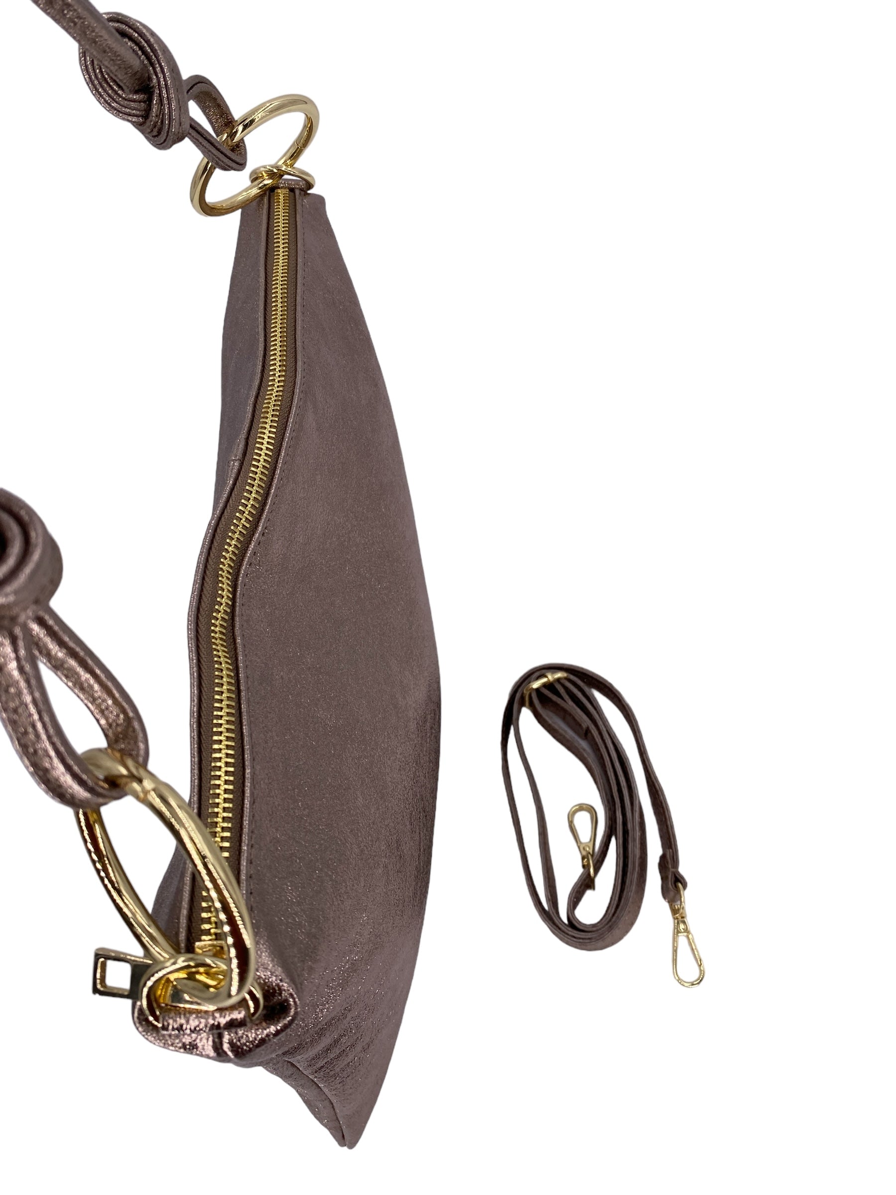 Salome – Damen-Umhängetasche aus echtem italienischen Leder mit geräumigem Innenraum