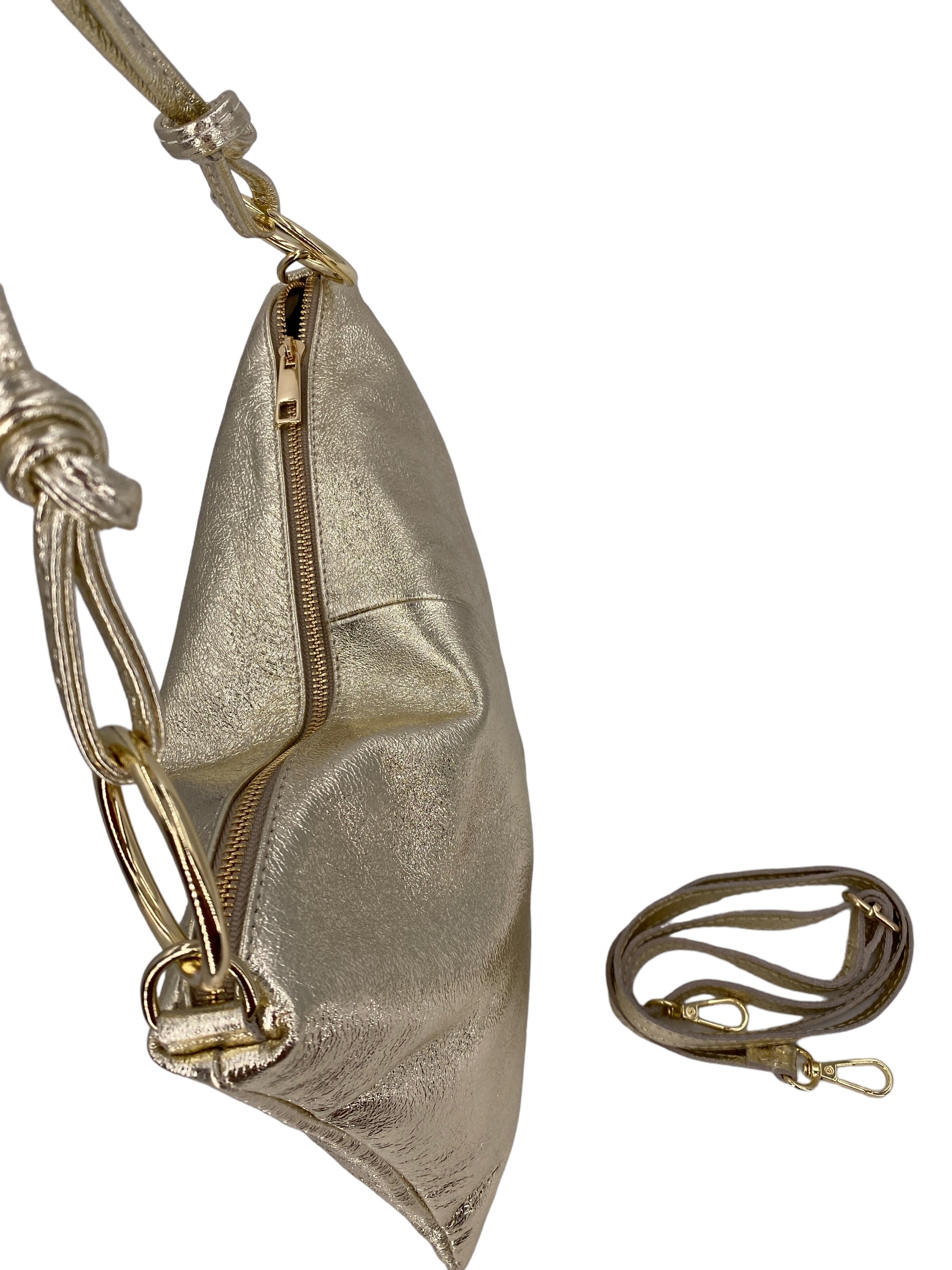 Salome – Damen-Umhängetasche aus echtem italienischen Leder mit geräumigem Innenraum