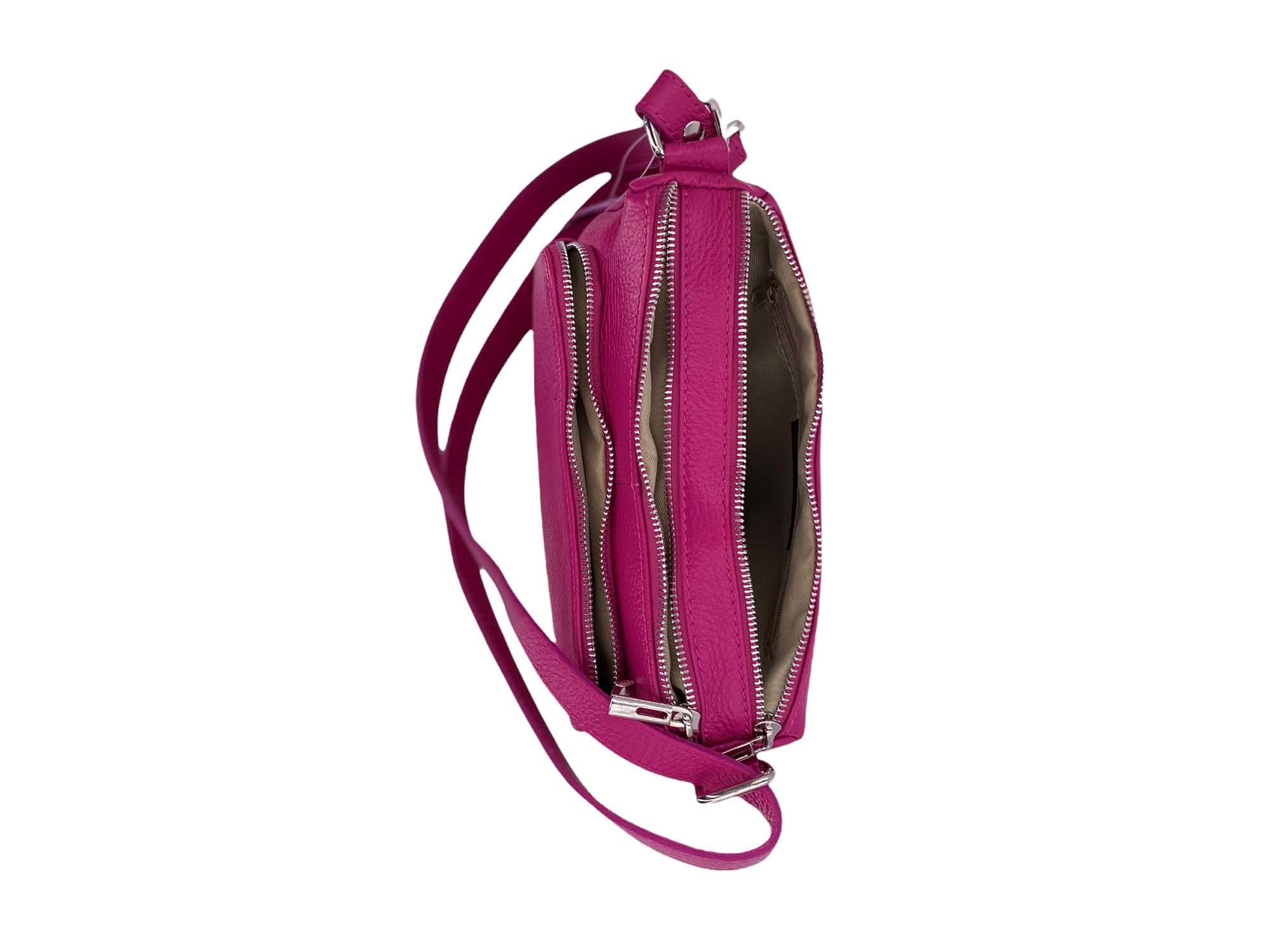 Sabrine – Women's genuine Italian leather shoulder and crossbody bag with adjustable shoulder strap
