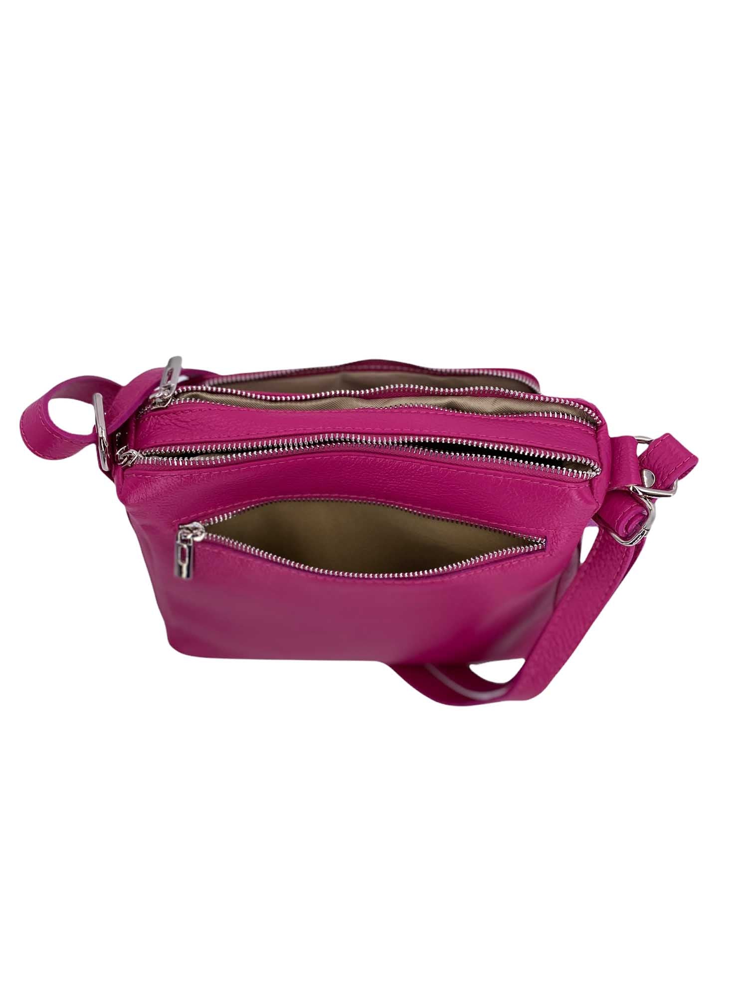 Sabrine – Women's genuine Italian leather shoulder and crossbody bag with adjustable shoulder strap