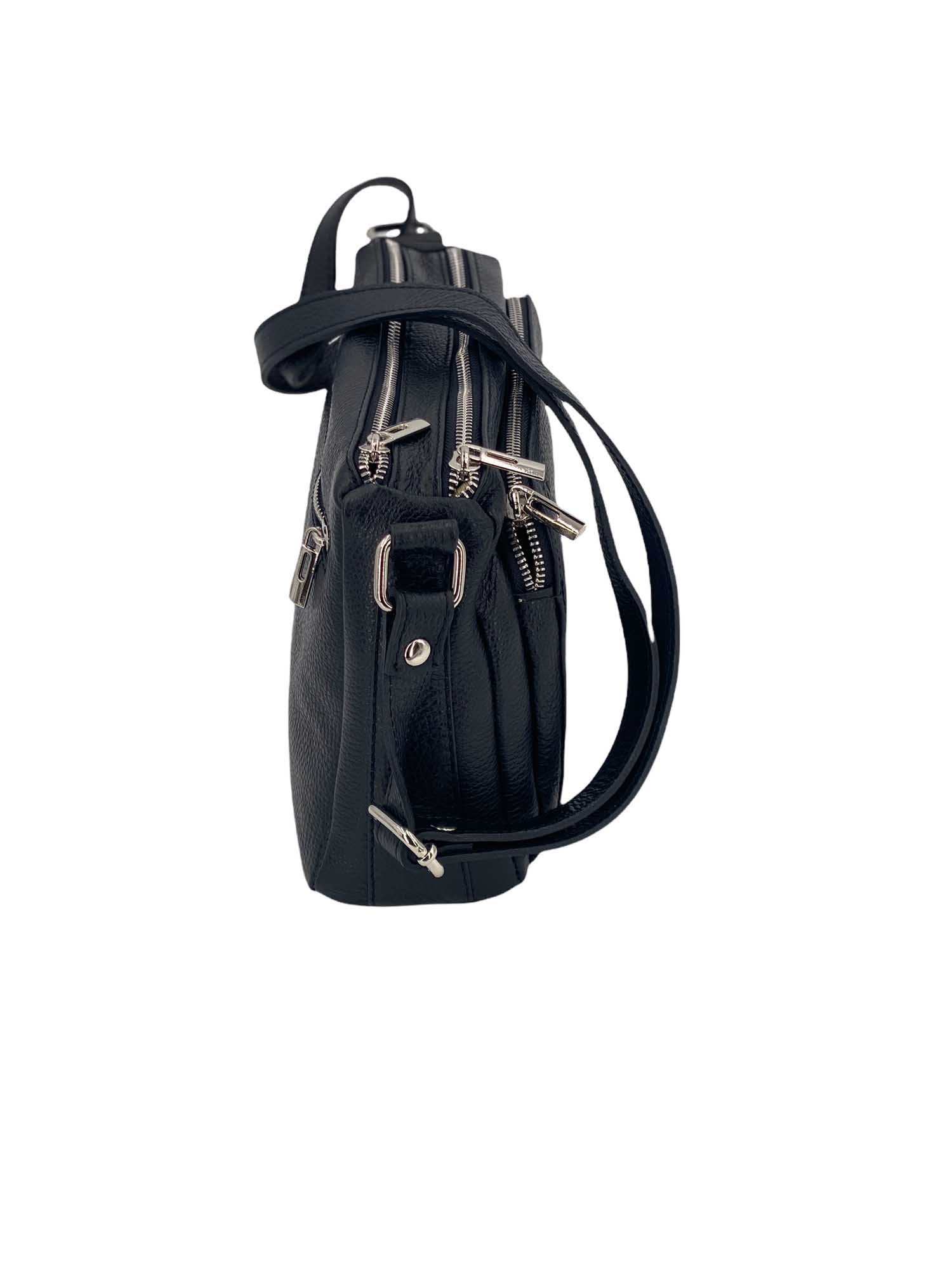 Sabrine – Women's genuine Italian leather shoulder and crossbody bag with adjustable shoulder strap