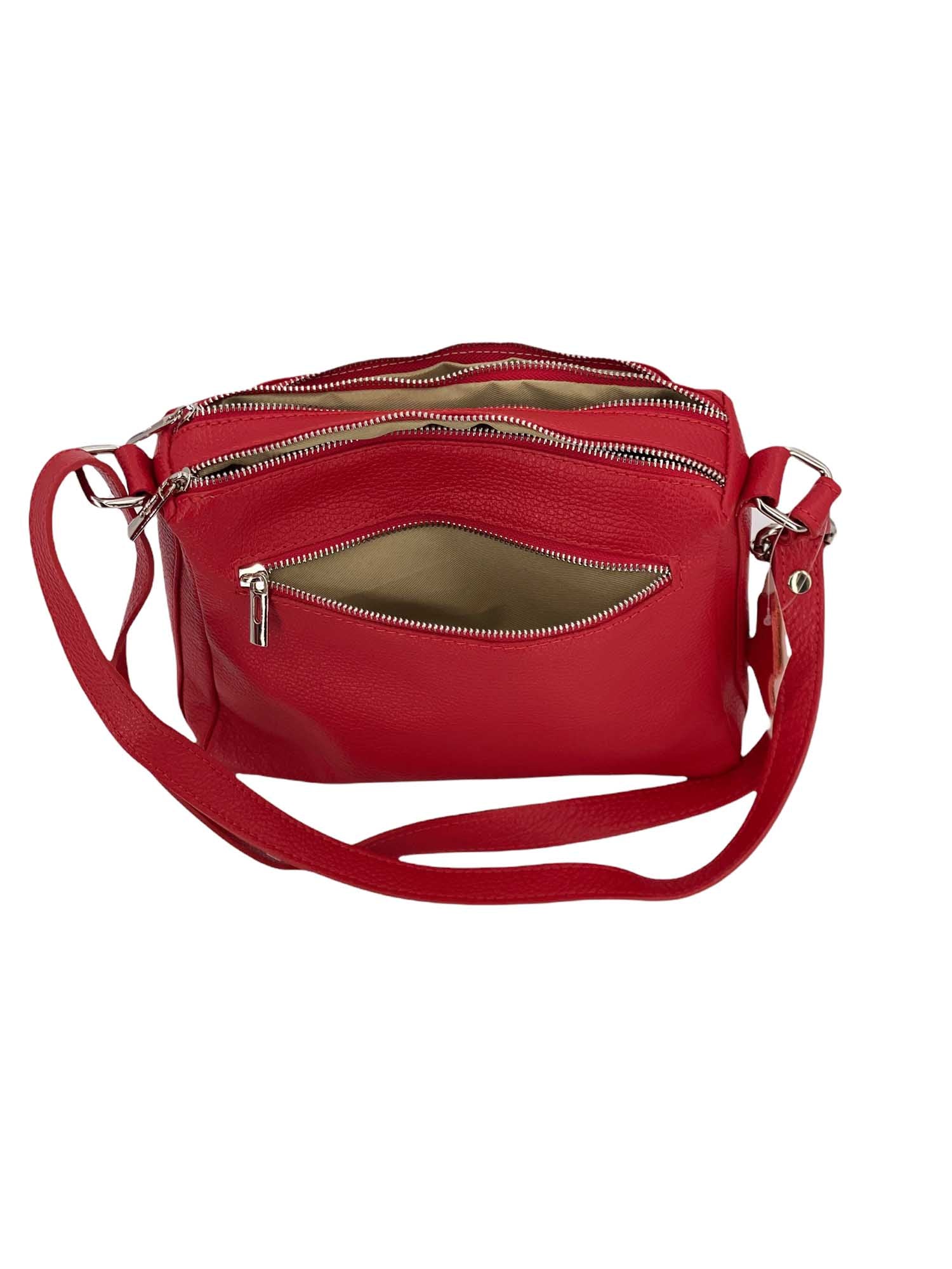 Sabrine – Women's genuine Italian leather shoulder and crossbody bag with adjustable shoulder strap
