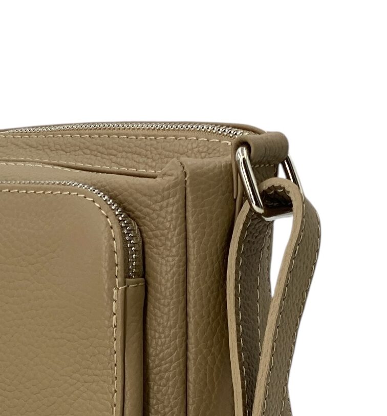 Sabrine – Women's genuine Italian leather shoulder and crossbody bag with adjustable shoulder strap