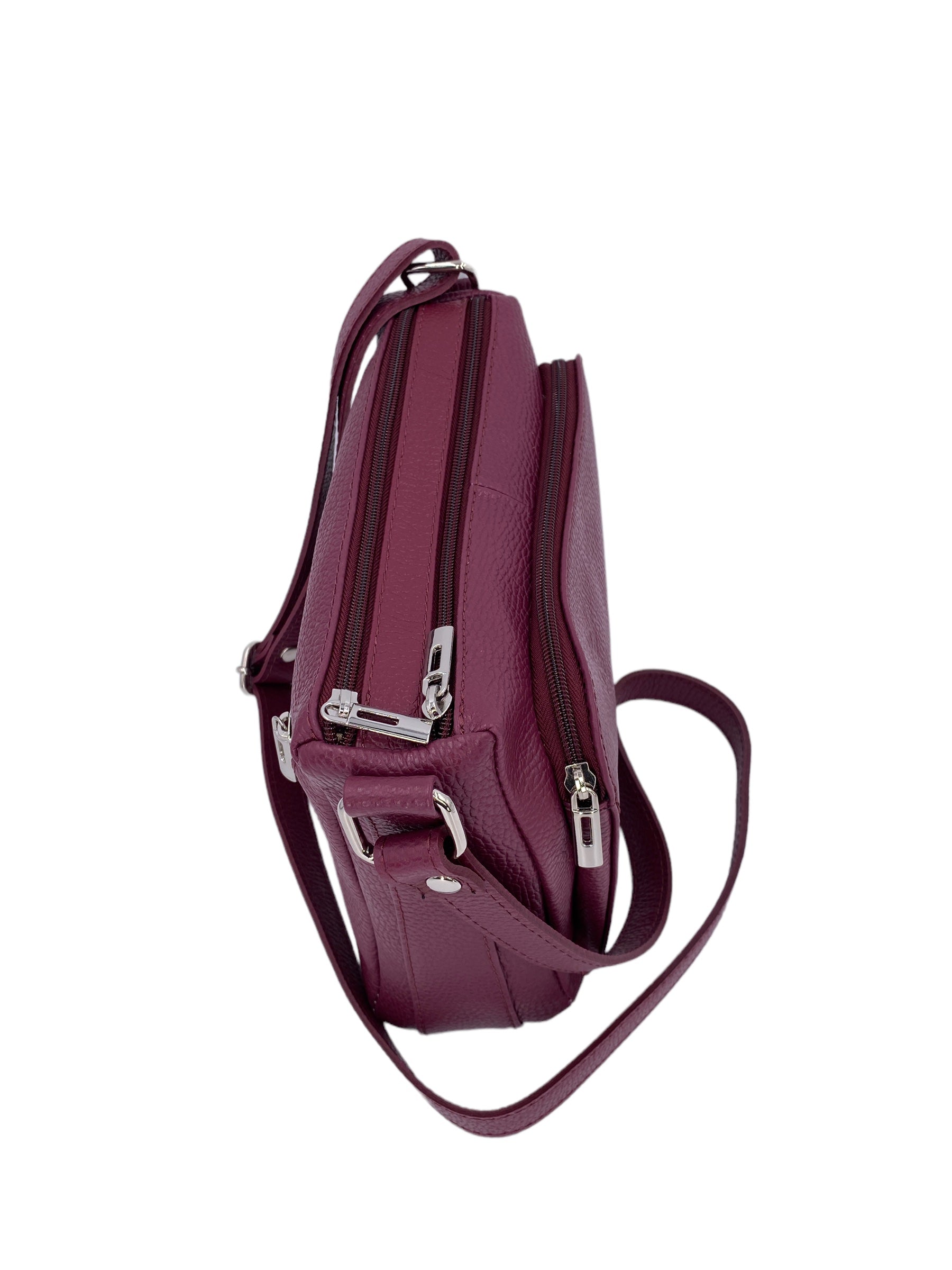 Sabrine – Women's genuine Italian leather shoulder and crossbody bag with adjustable shoulder strap