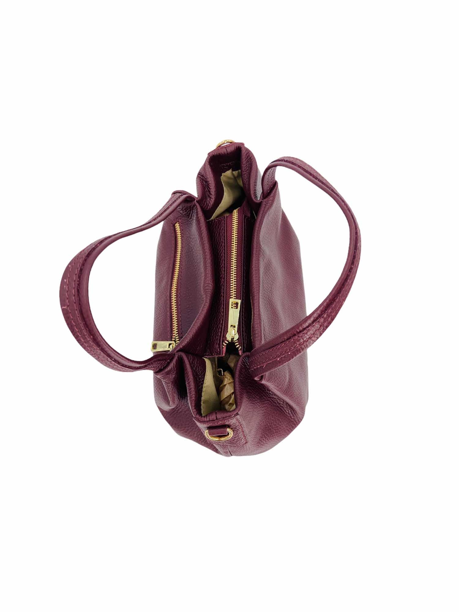Cristine – Damen-Schulter- und Crossbody-Tasche aus echtem italienischen Kalbsleder