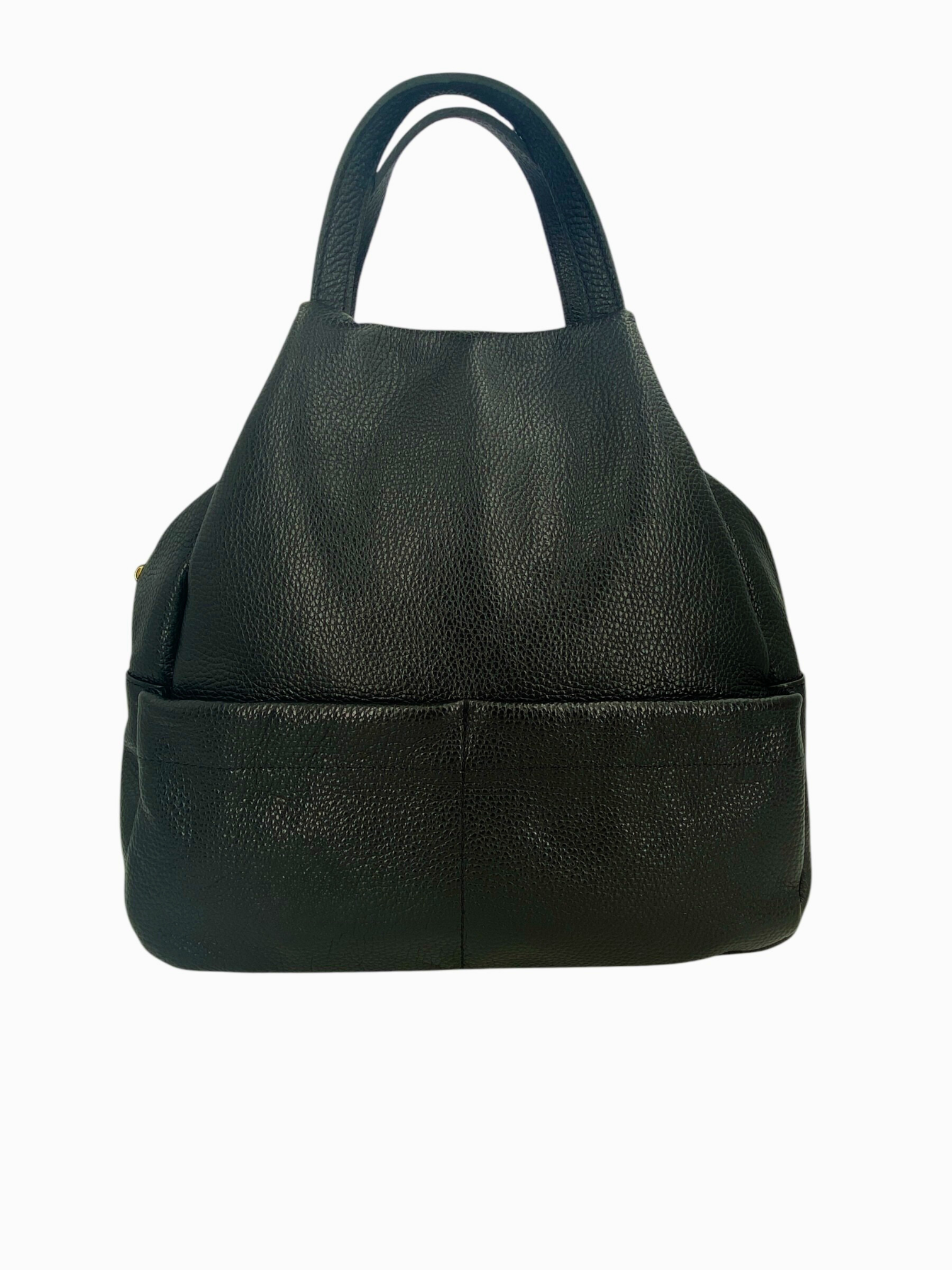 Margaux – Women's backpack in genuine Italian leather with a double gold zip and multiple pockets.