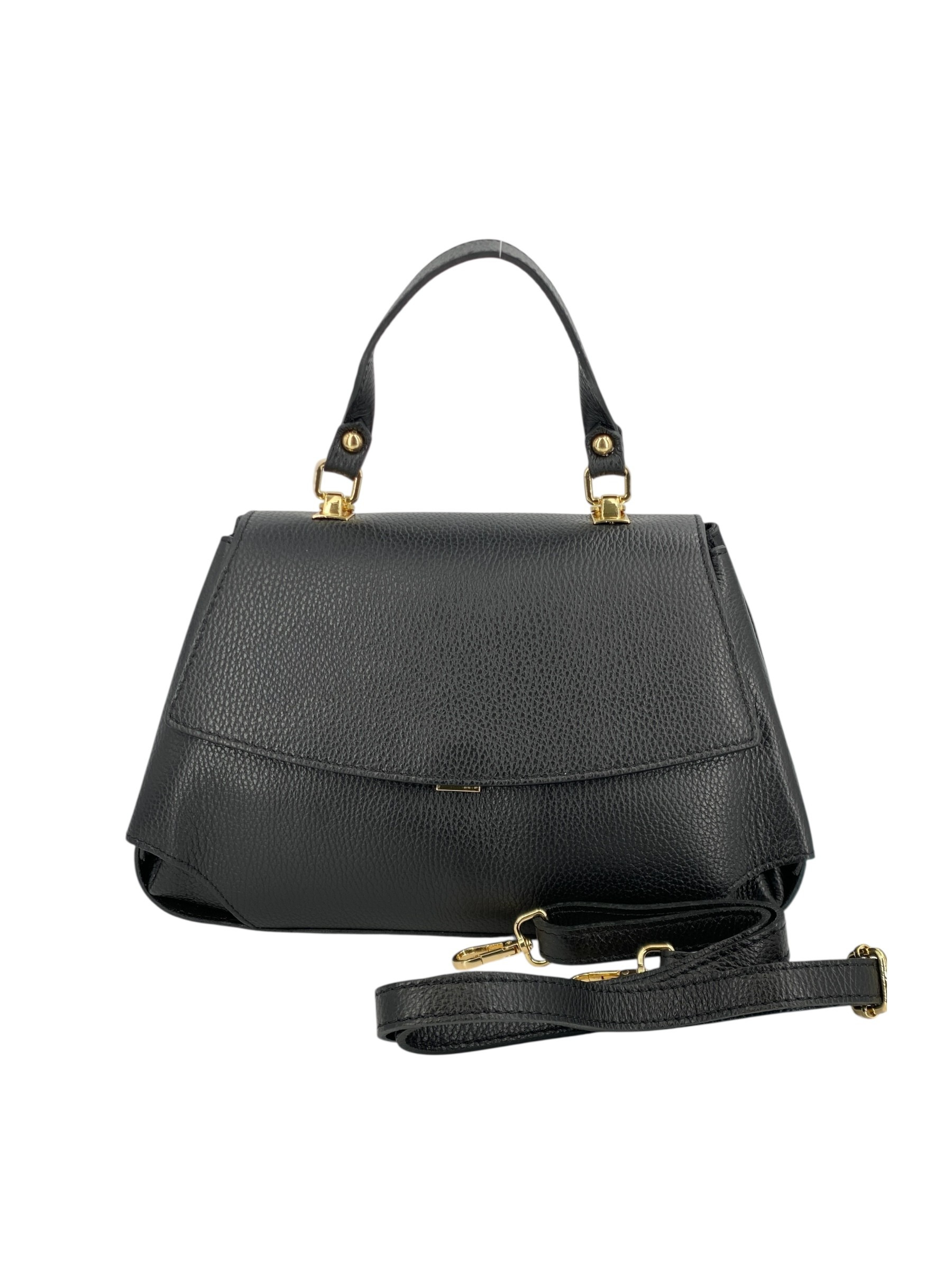 Marguerite – Damenhandtasche und Umhängetasche aus echtem italienischen Leder mit verstärktem Griff und Metallfüßen