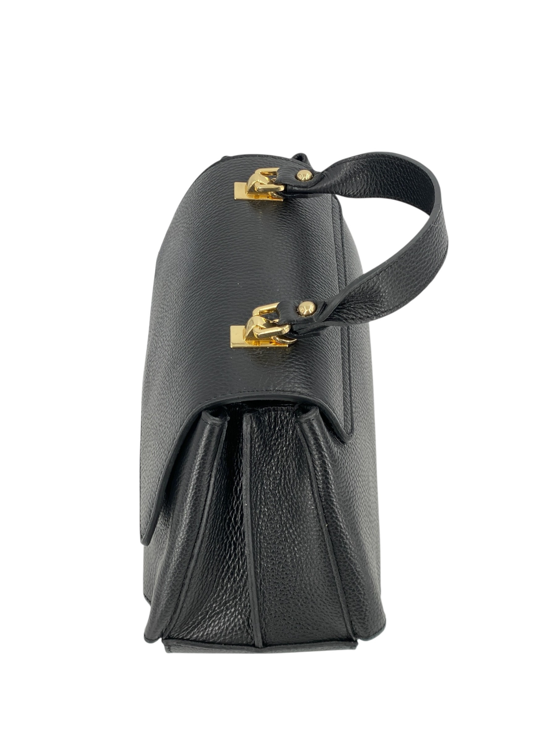 Marguerite – Damenhandtasche und Umhängetasche aus echtem italienischen Leder mit verstärktem Griff und Metallfüßen