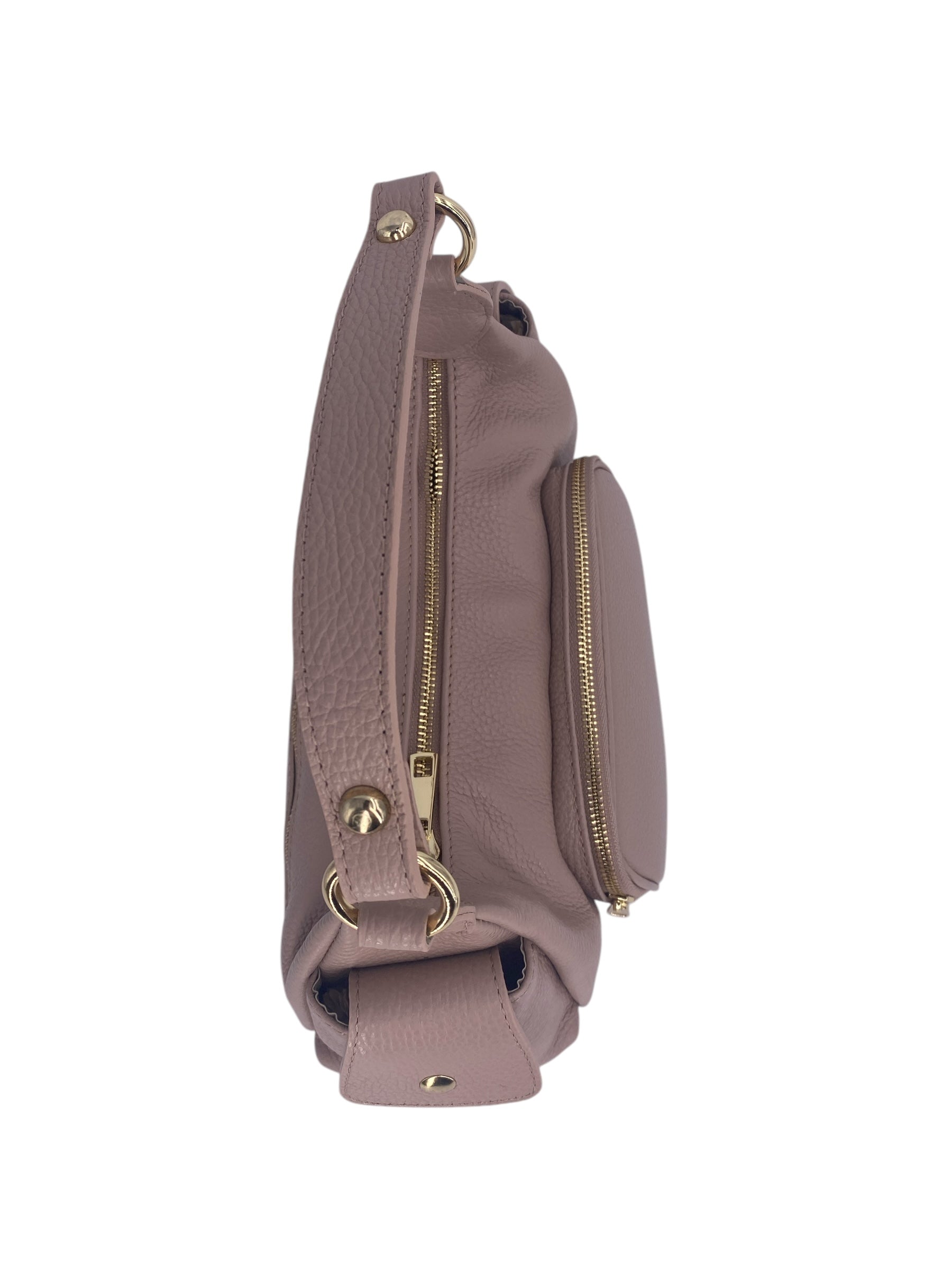 Esther – Damen-Umhängetasche aus echtem italienischen Leder mit mehreren Innenfächern