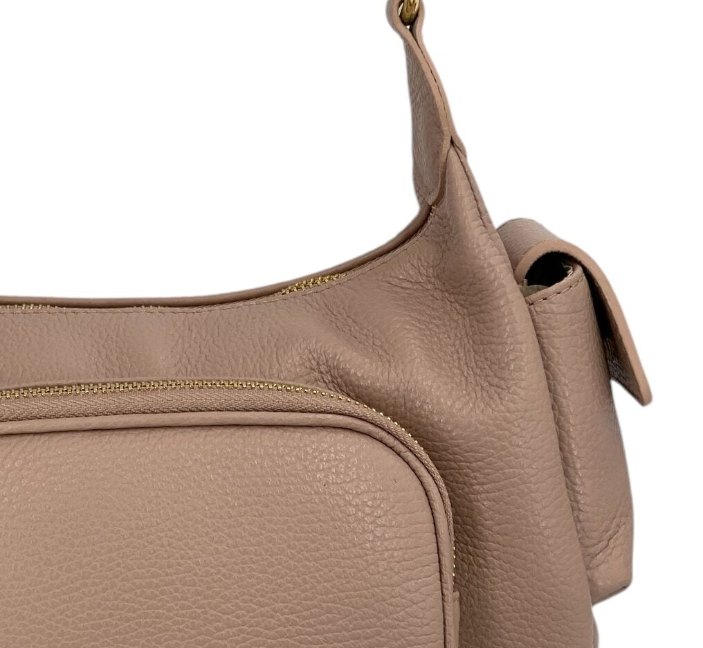 Esther – Damen-Umhängetasche aus echtem italienischen Leder mit mehreren Innenfächern